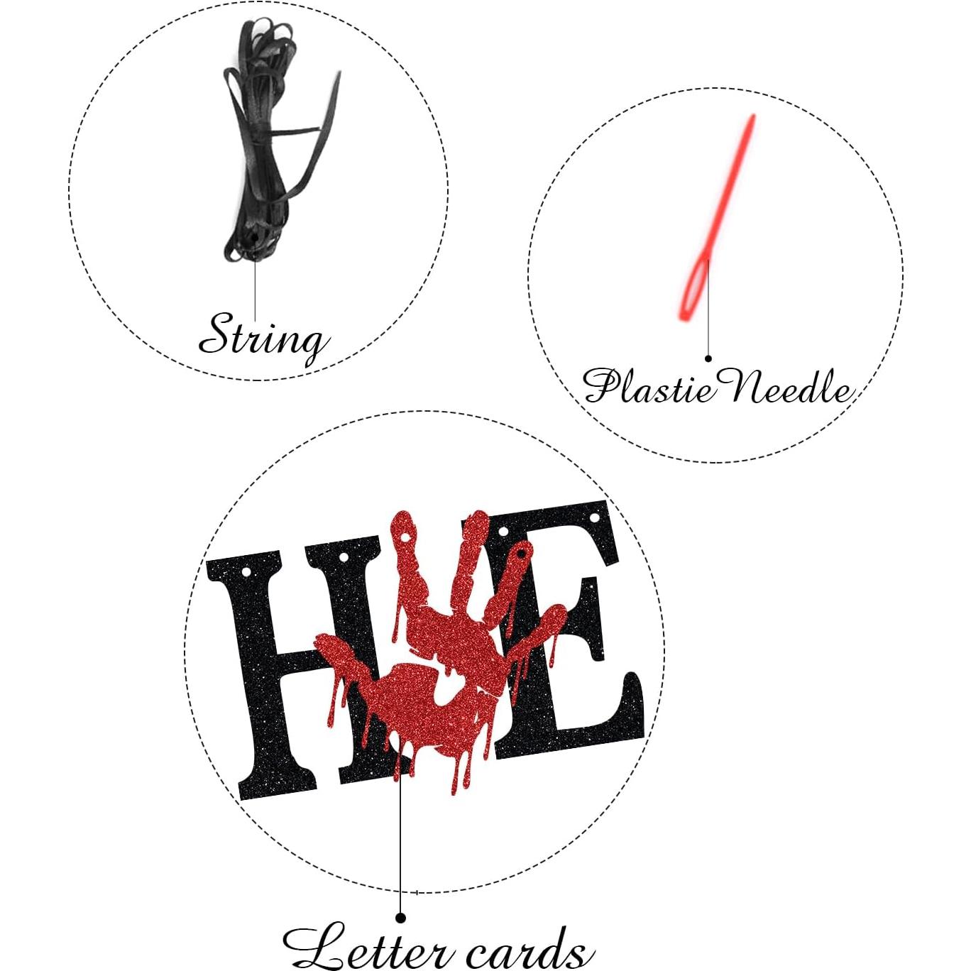 Banner de Fiesta Halloween Hay Algunos Horrores en Esta Casa