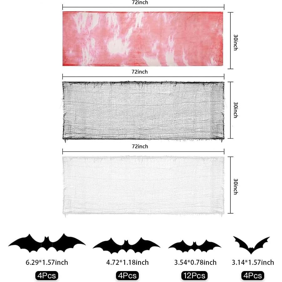 9 Paneles Tela Espeluznante Halloween QINYIER 182.88x76.2cm