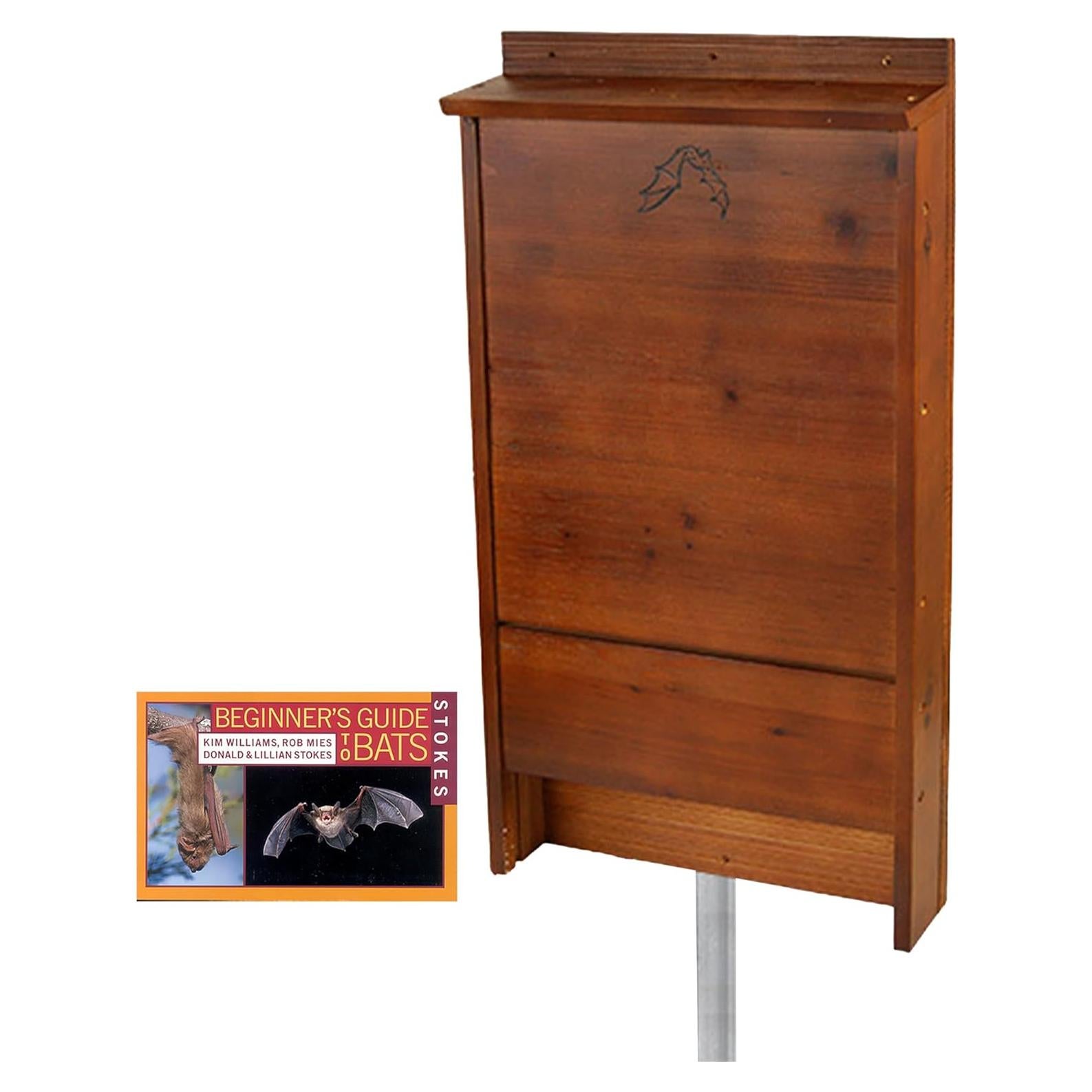 Kit Casa para Murciélagos BestNest con Poste y Libro, 100 Murciélagos