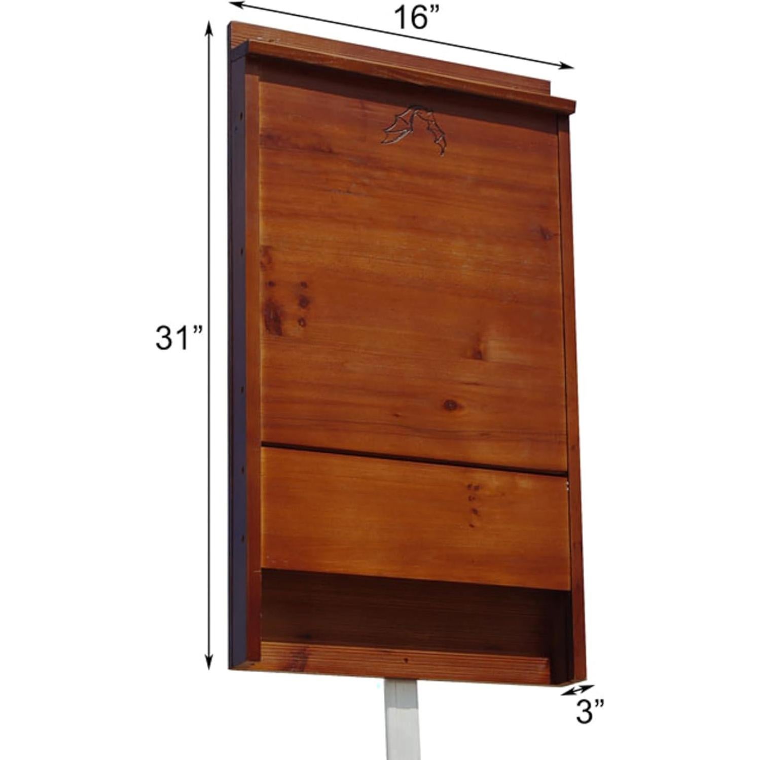 Kit Casa para Murciélagos BestNest con Poste y Libro, 100 Murciélagos