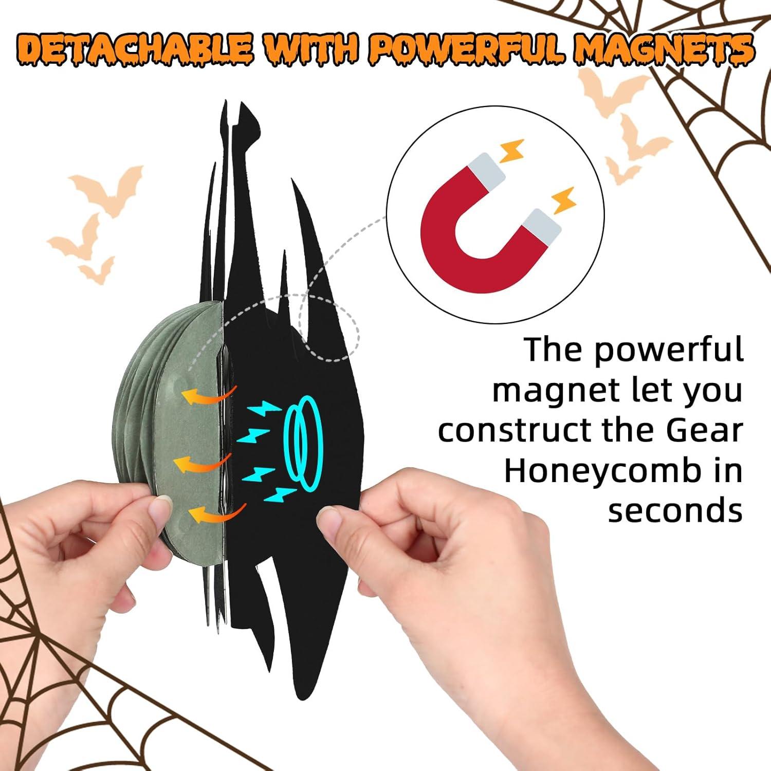 3 Decoraciones Colgantes de Murciélago de Halloween 24.9cm