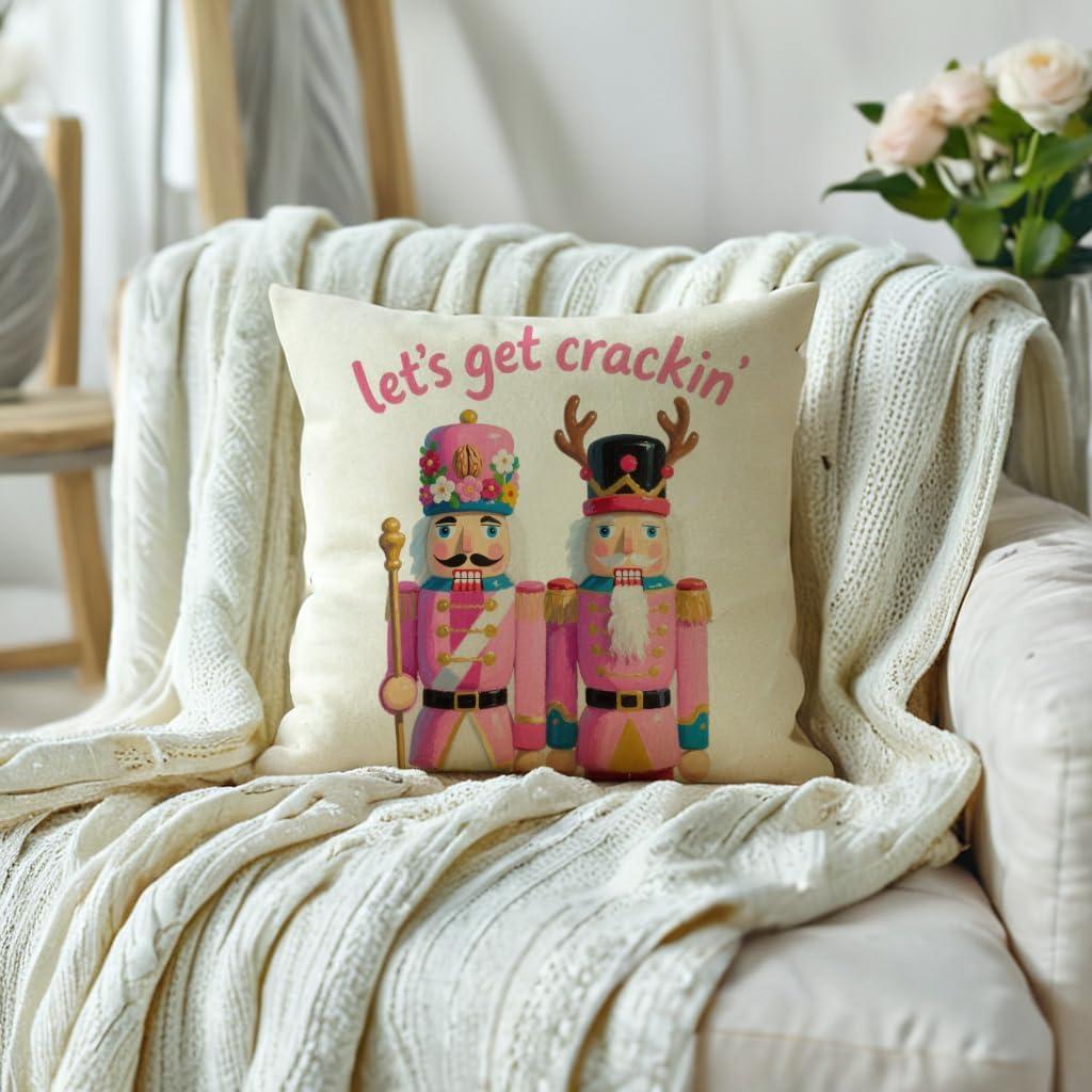 Fundas de Almohada Decorativas de Navidad JAERUE 45x45 cm - Paquete de 4