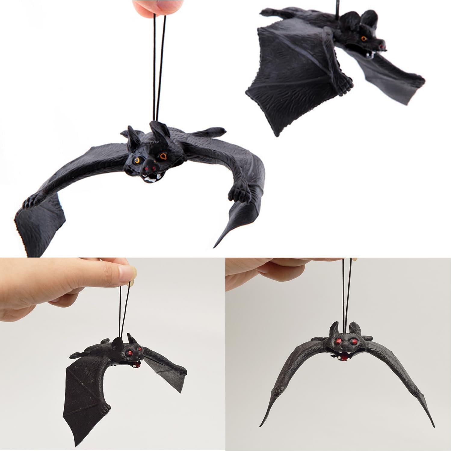 10 Piezas Murciélagos Colgantes Halloween QEYRIYI Decoración