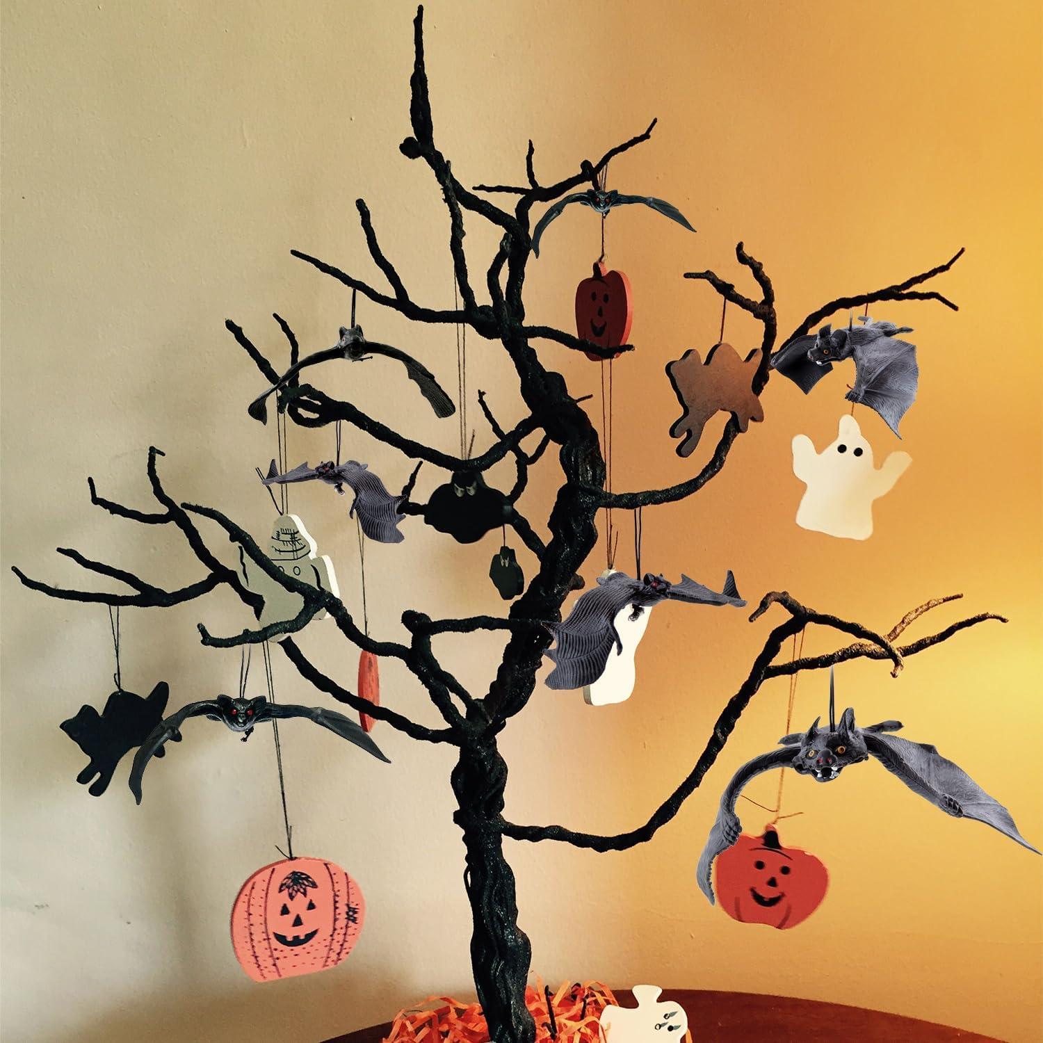 10 Piezas Murciélagos Colgantes Halloween QEYRIYI Decoración