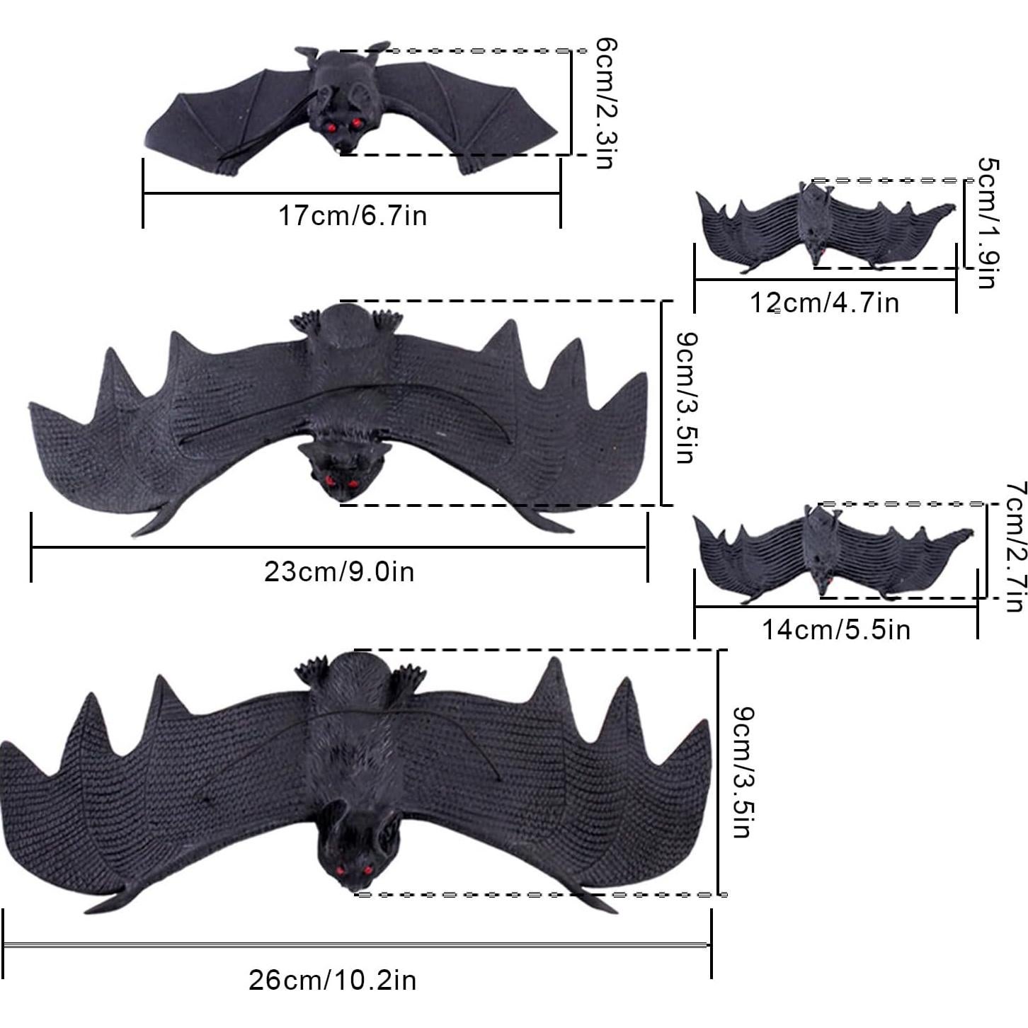 10 Piezas Murciélagos Colgantes Halloween QEYRIYI Decoración