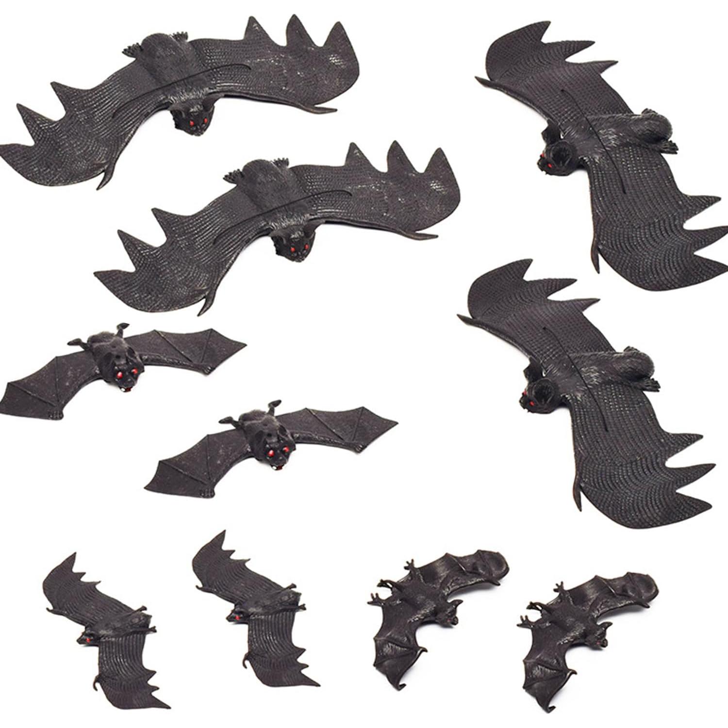 10 Piezas Murciélagos Colgantes Halloween QEYRIYI Decoración