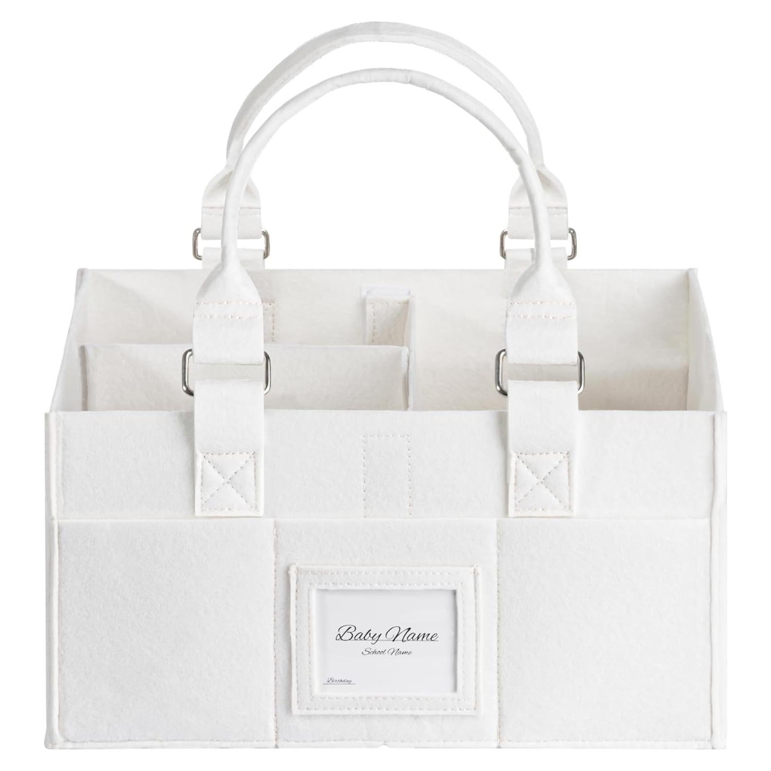 Organizador Caddy para Pañales Bebé PaoveFor Blanco Grande