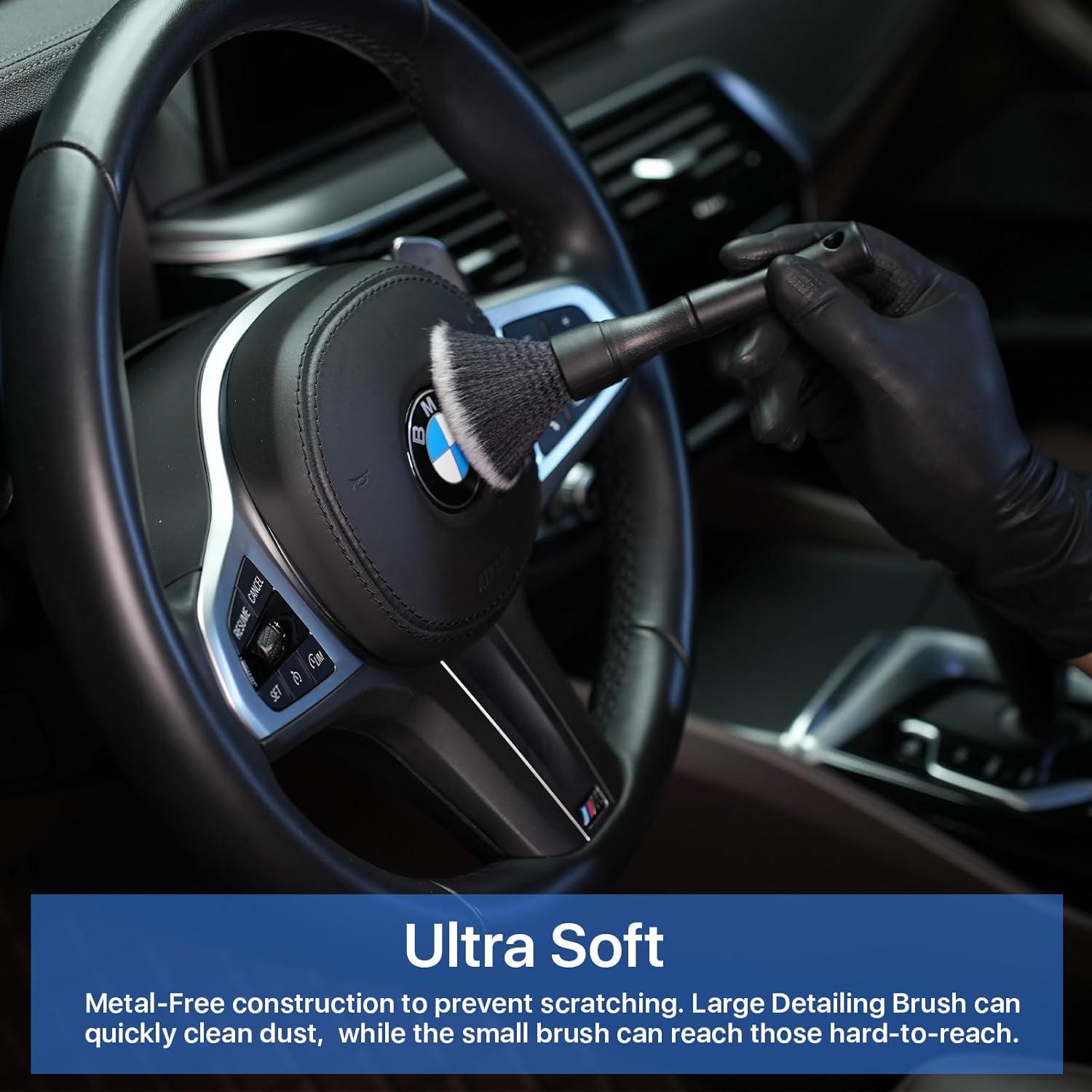 Set de Cepillos de Detalle Birbenben ProGrip 4PCS - Gris