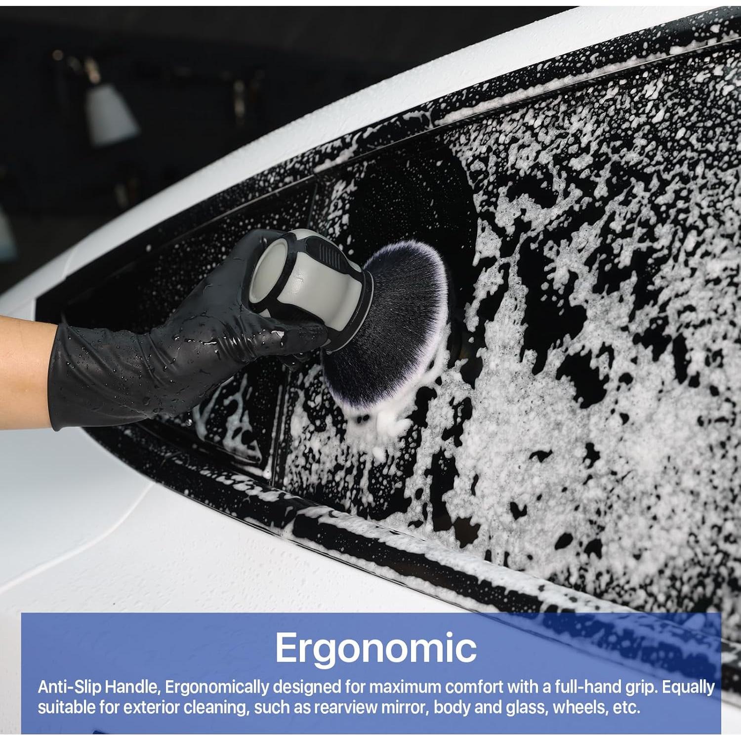 Set de Cepillos de Detalle Birbenben ProGrip 4PCS - Gris