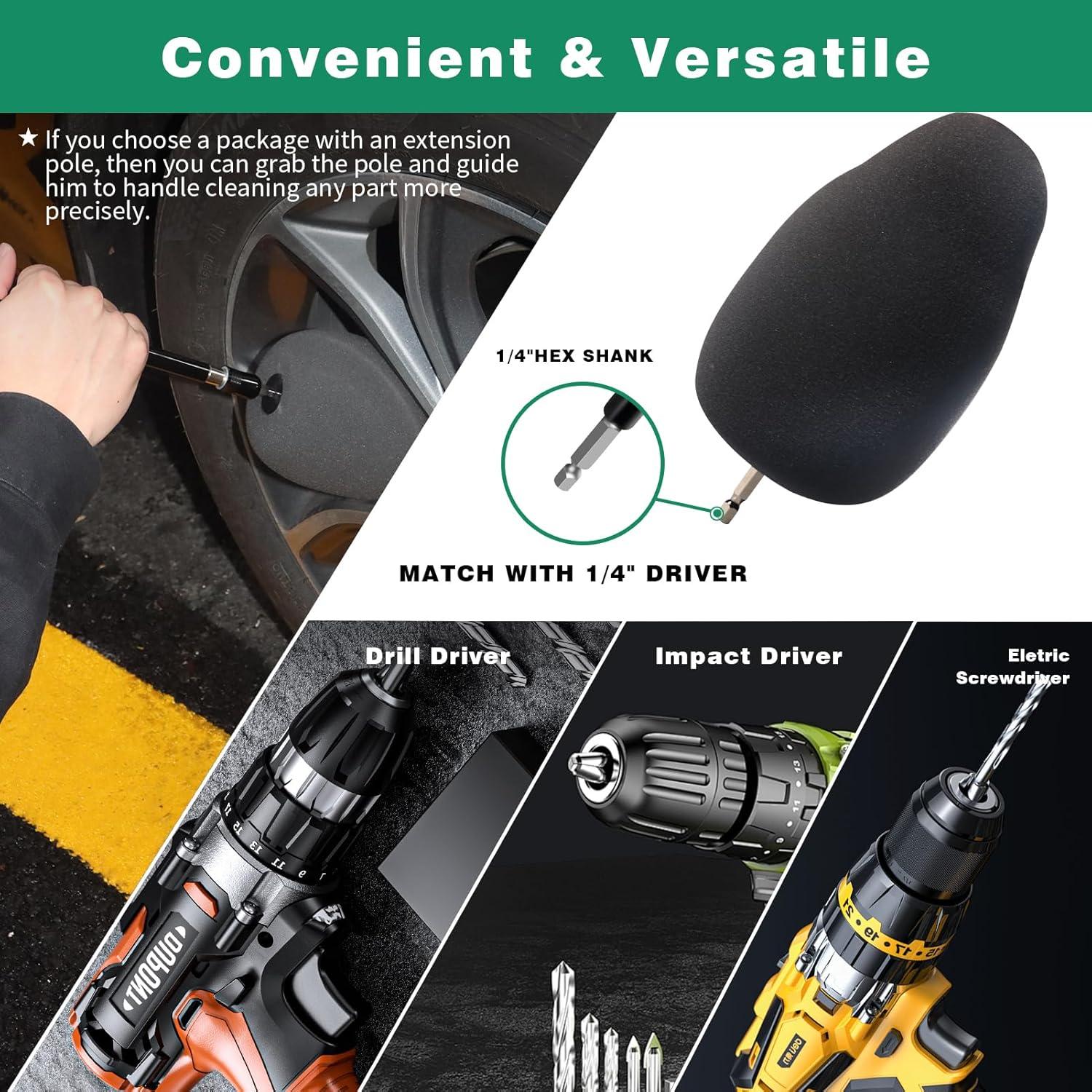 Pulidor de Ruedas Prozwee con Extensión para Taladro 288g