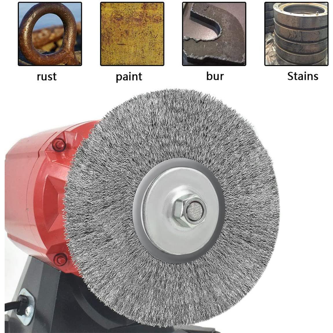 Cepillo de Alambre YKLP 100mm Acero Inoxidable para Amoladora
