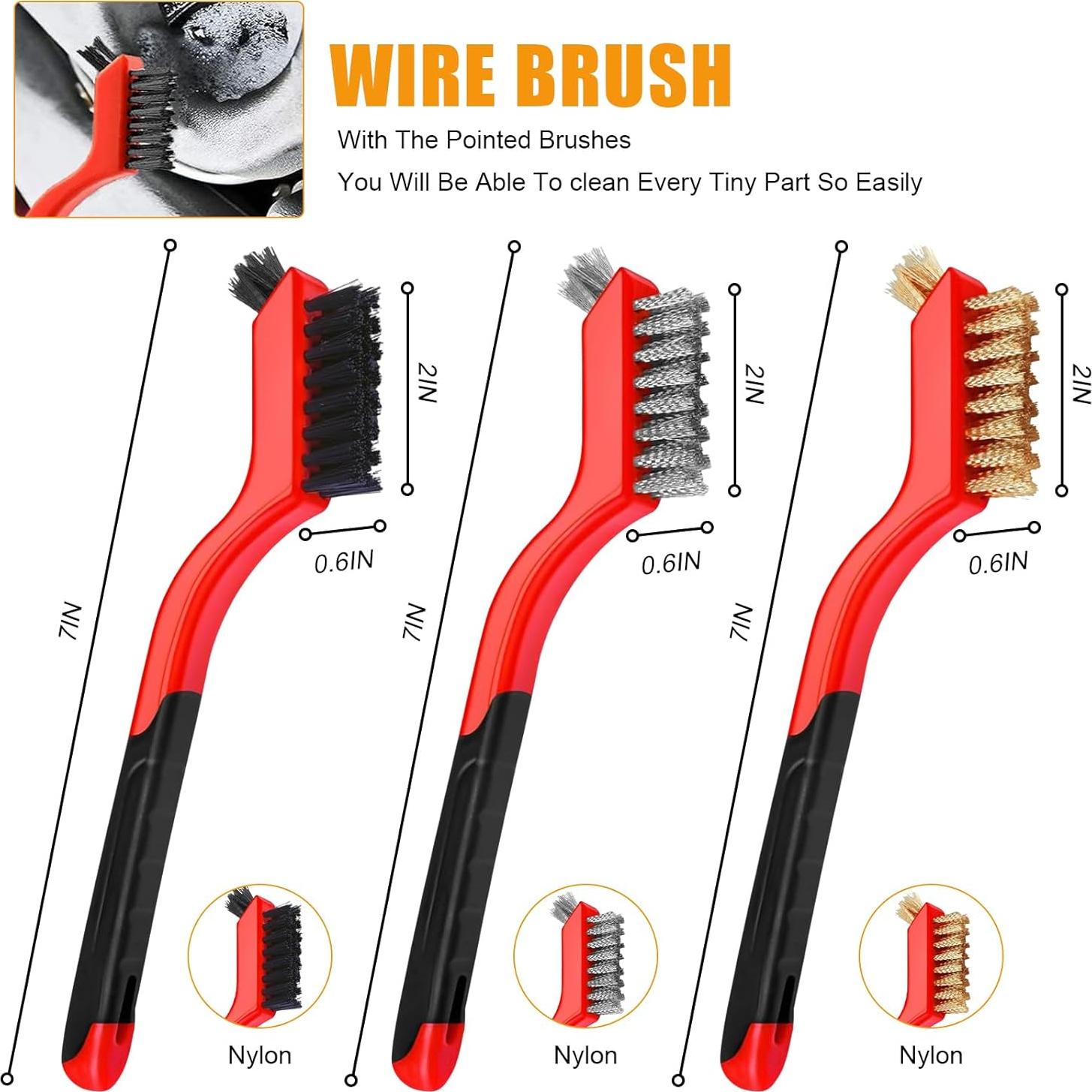 9 Piezas Cepillos de Alambre IPELY para Taladro 17.78 cm