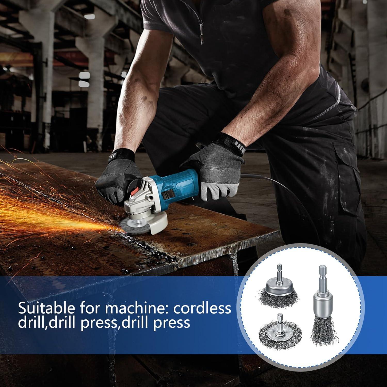 10 Cepillos de Alambre para Taladro MIKILIKIEN - 2 y 5 cm