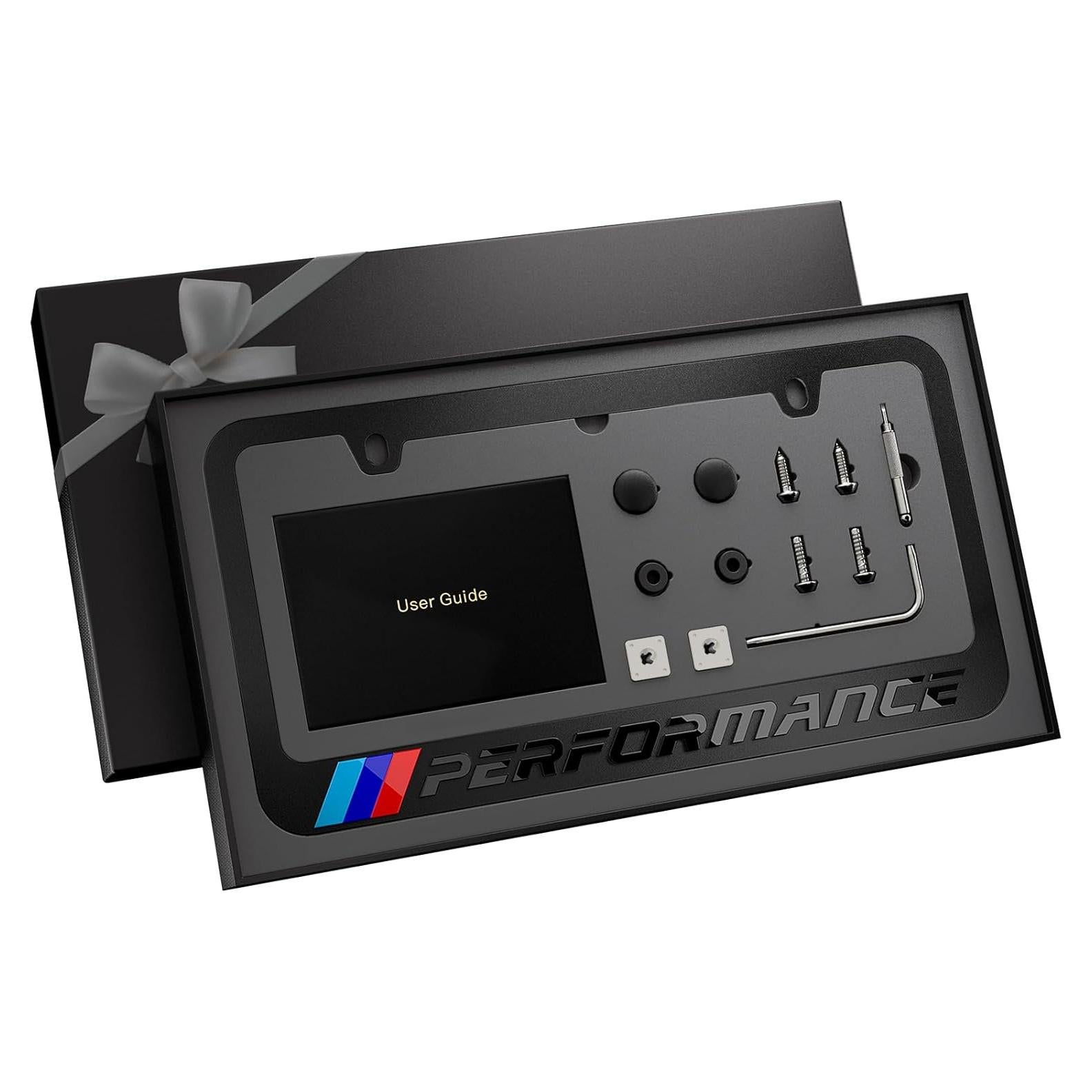 Marco de Placa de Licencia Carvenluxe Negro Ajuste Universal