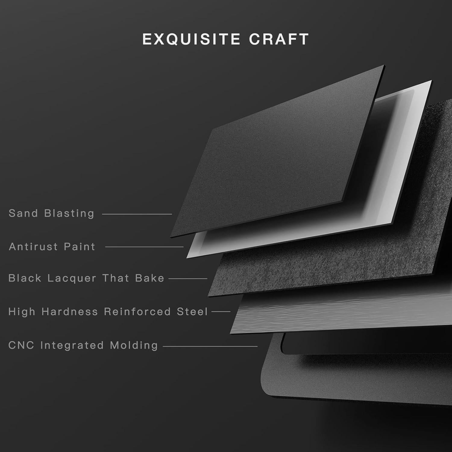 Marco de Placa de Licencia Carvenluxe Negro Ajuste Universal