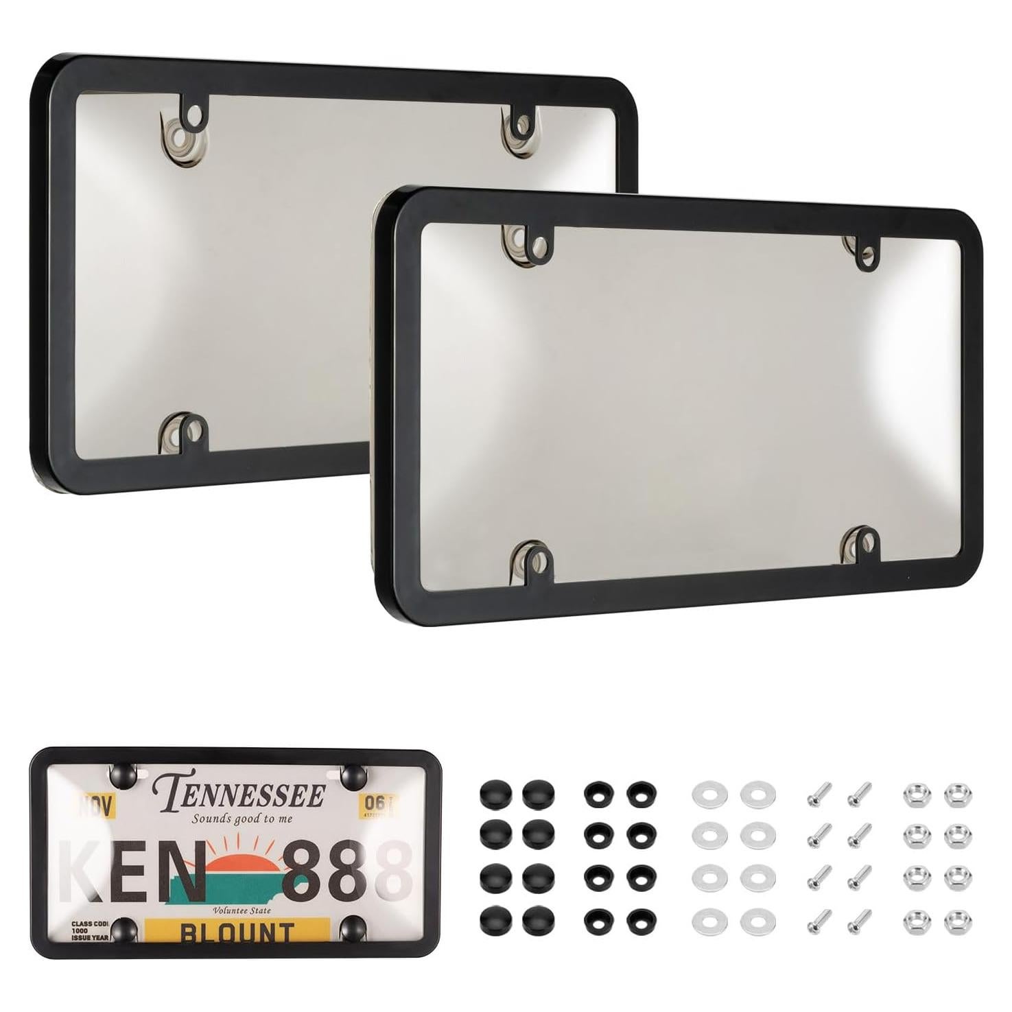 Cubierta y Marco de Placa de Licencia Tzuoen MX0001 Claro