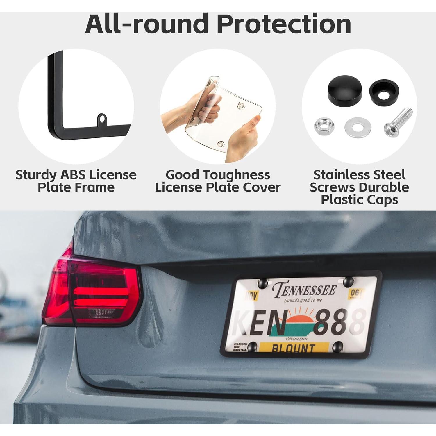 Cubierta y Marco de Placa de Licencia Tzuoen MX0001 Claro