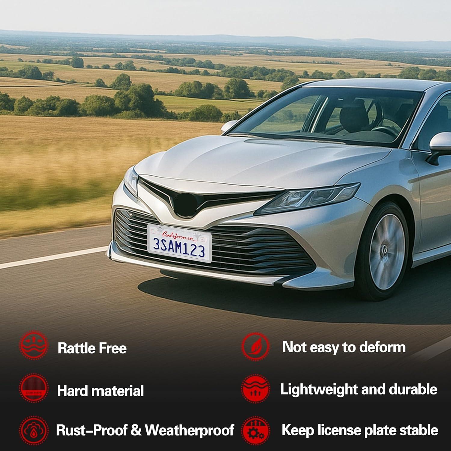 Paquete de 2 Marcos de Placa de Licencia Cromados Discount Parts