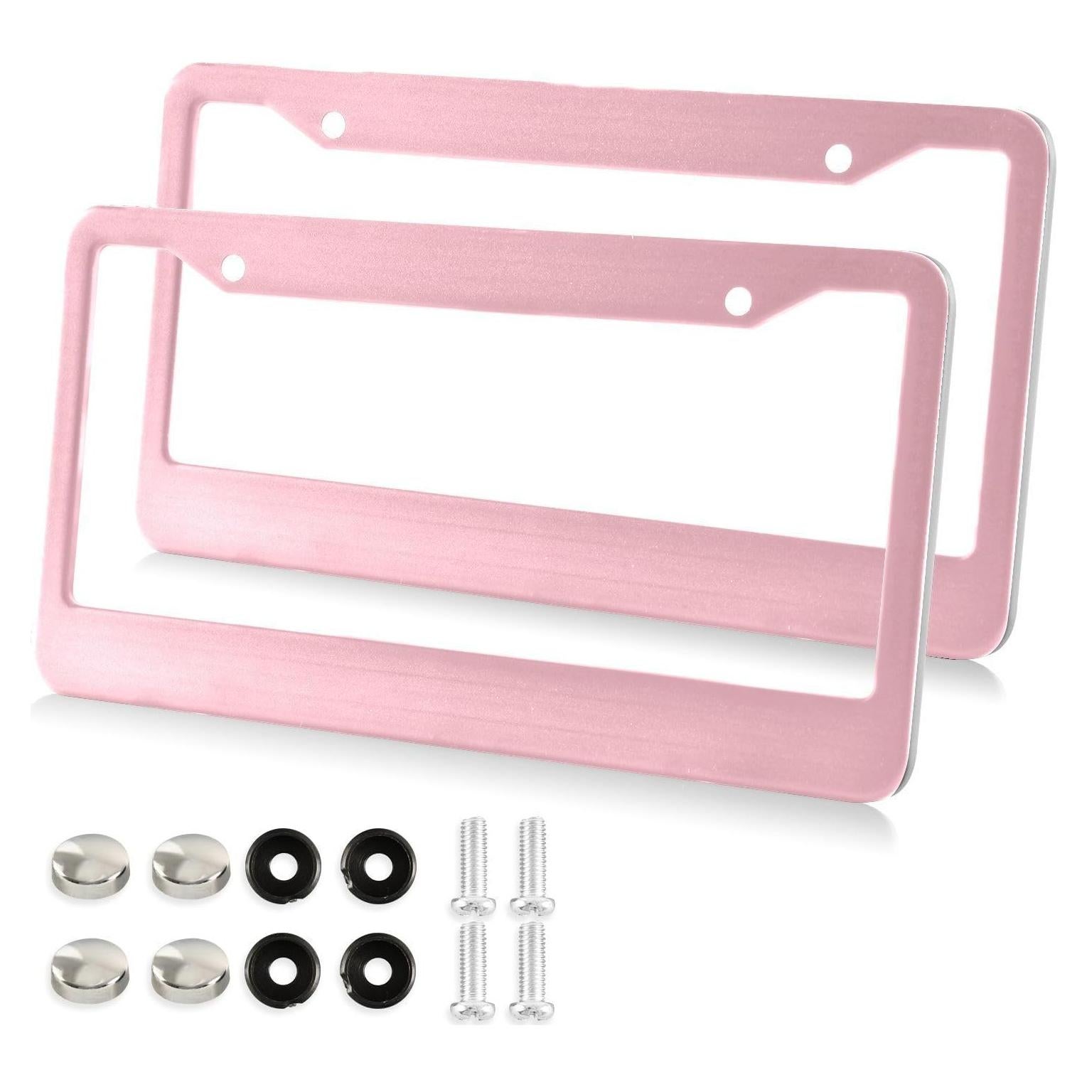 Marco de Placa de Licencia Kigai Rosa - Paquete de 2 Universales