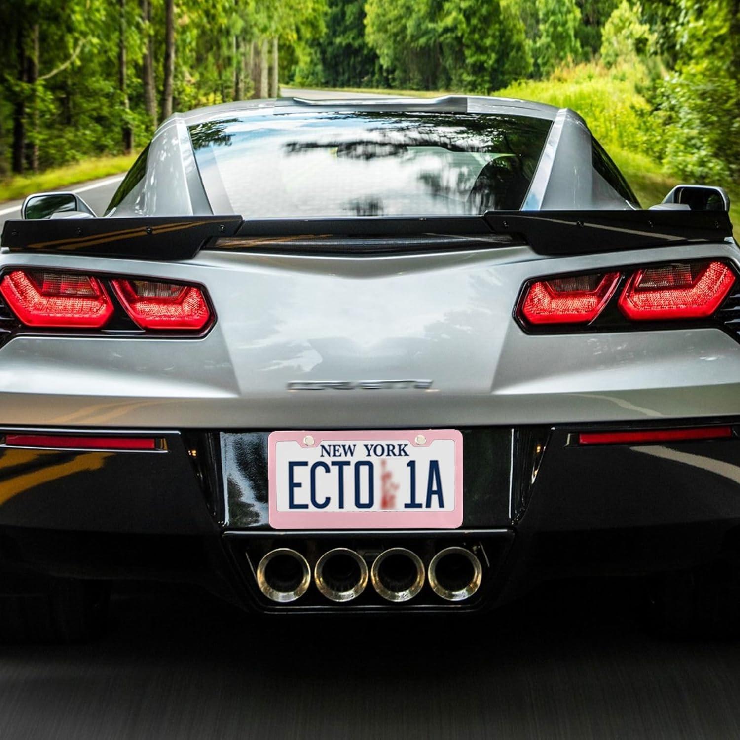 Marco de Placa de Licencia Kigai Rosa - Paquete de 2 Universales