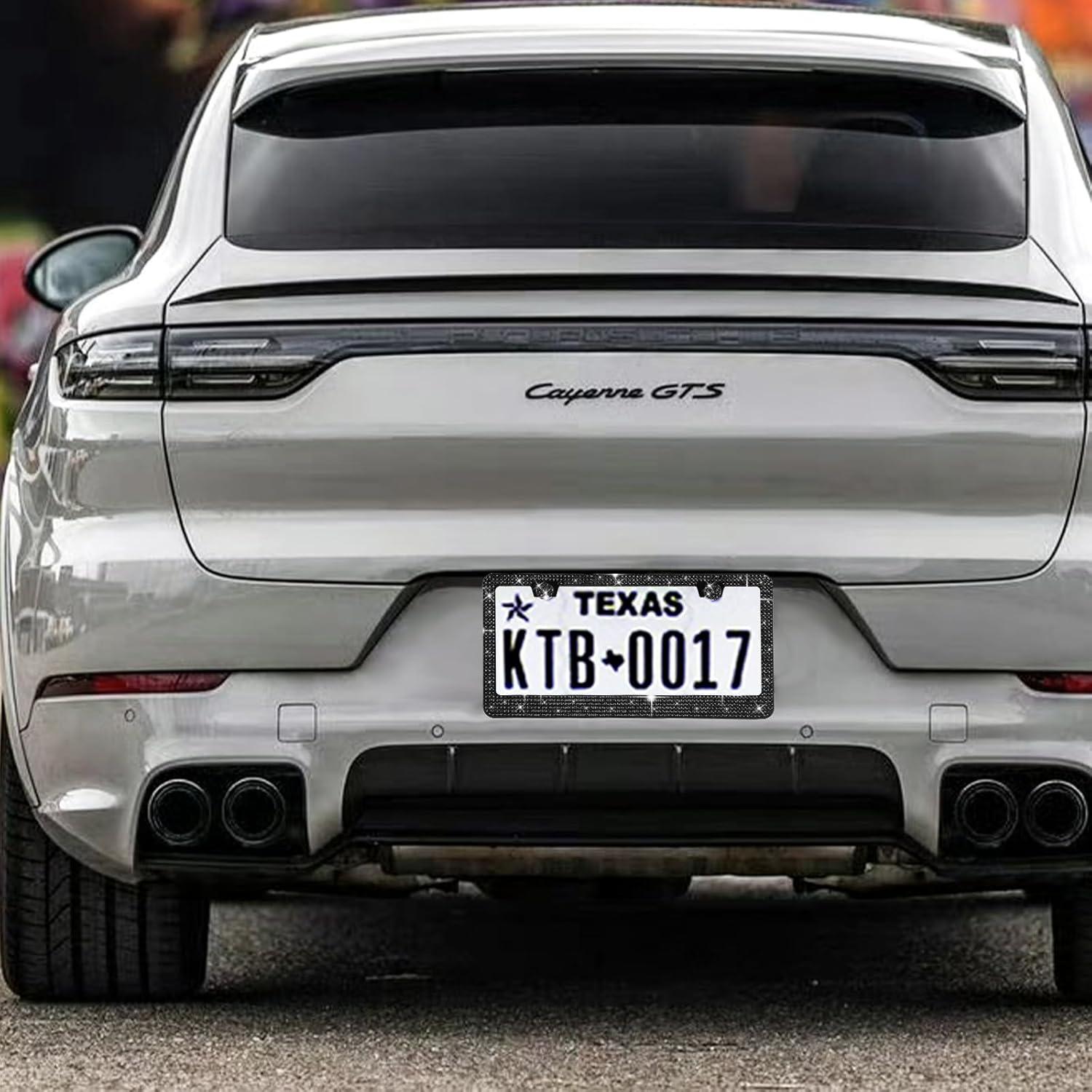 Paquete de 2 Marcos de Placas de Licencia Brillantes RtPcor