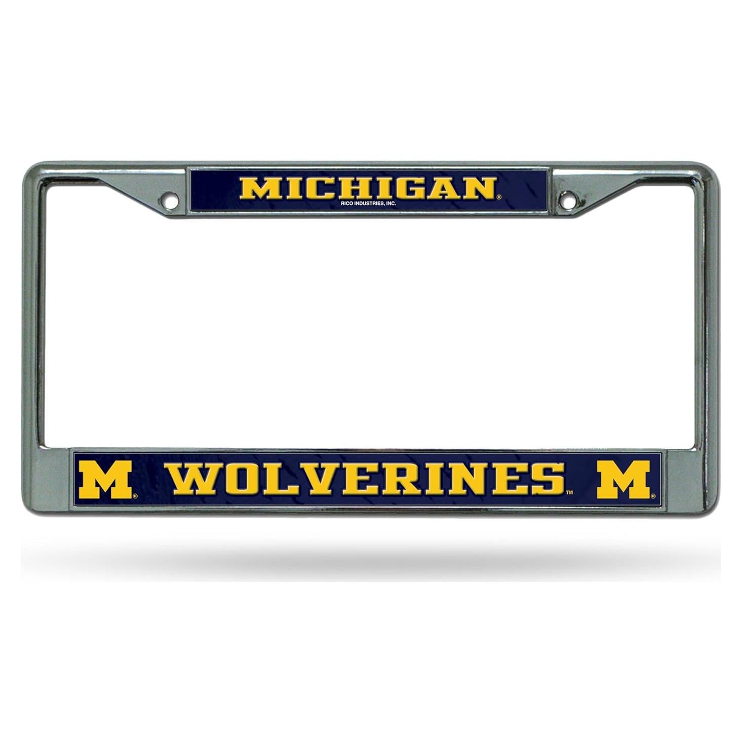 Marco de Placa de Licencia Cromo Rico Industries Michigan 15.24x31.12cm