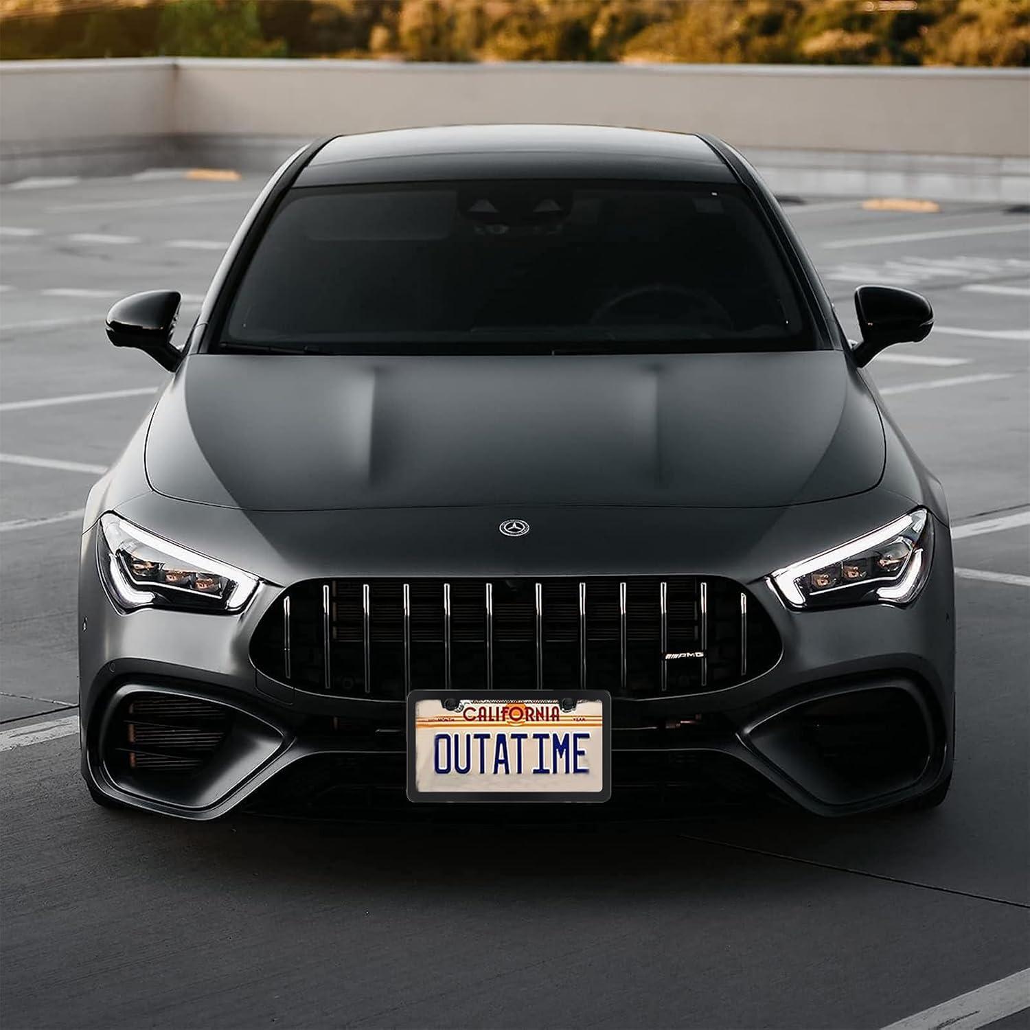 Marco de Placa de Licencia CoPvner Negro 2 Pack Aluminio Resistente