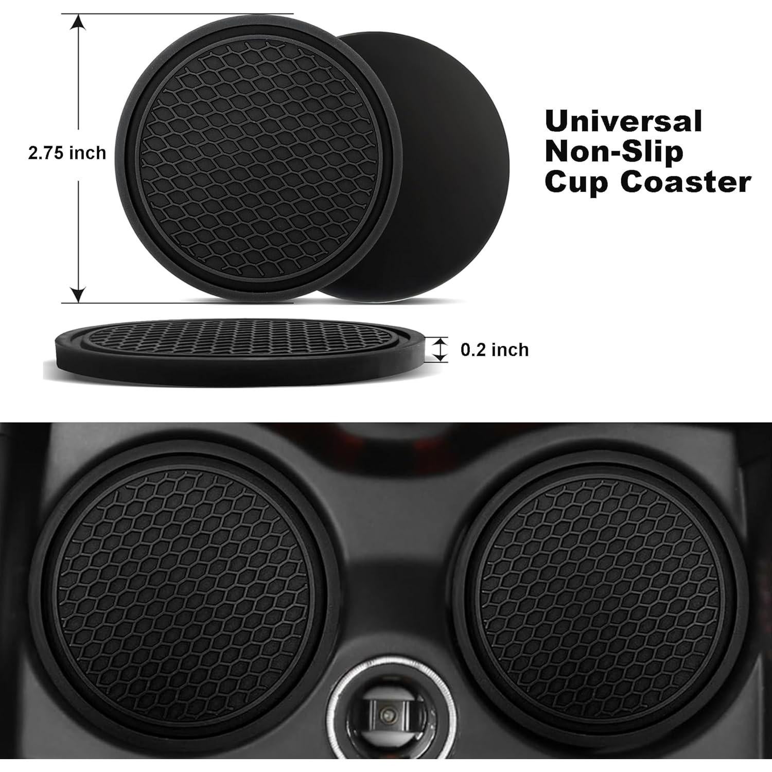 2 Marcos de Placa de Licencia de Aluminio Yogrvner Negro