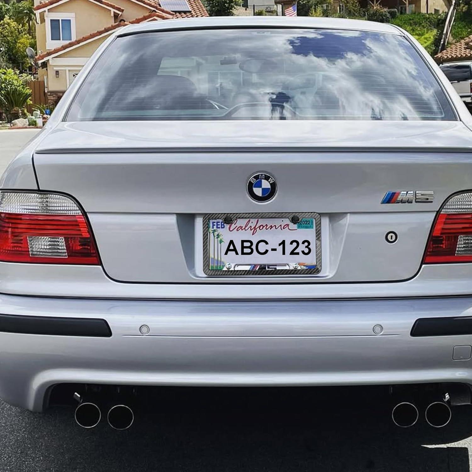 2 Marcos de Placa de Licencia de Aluminio Yogrvner Negro