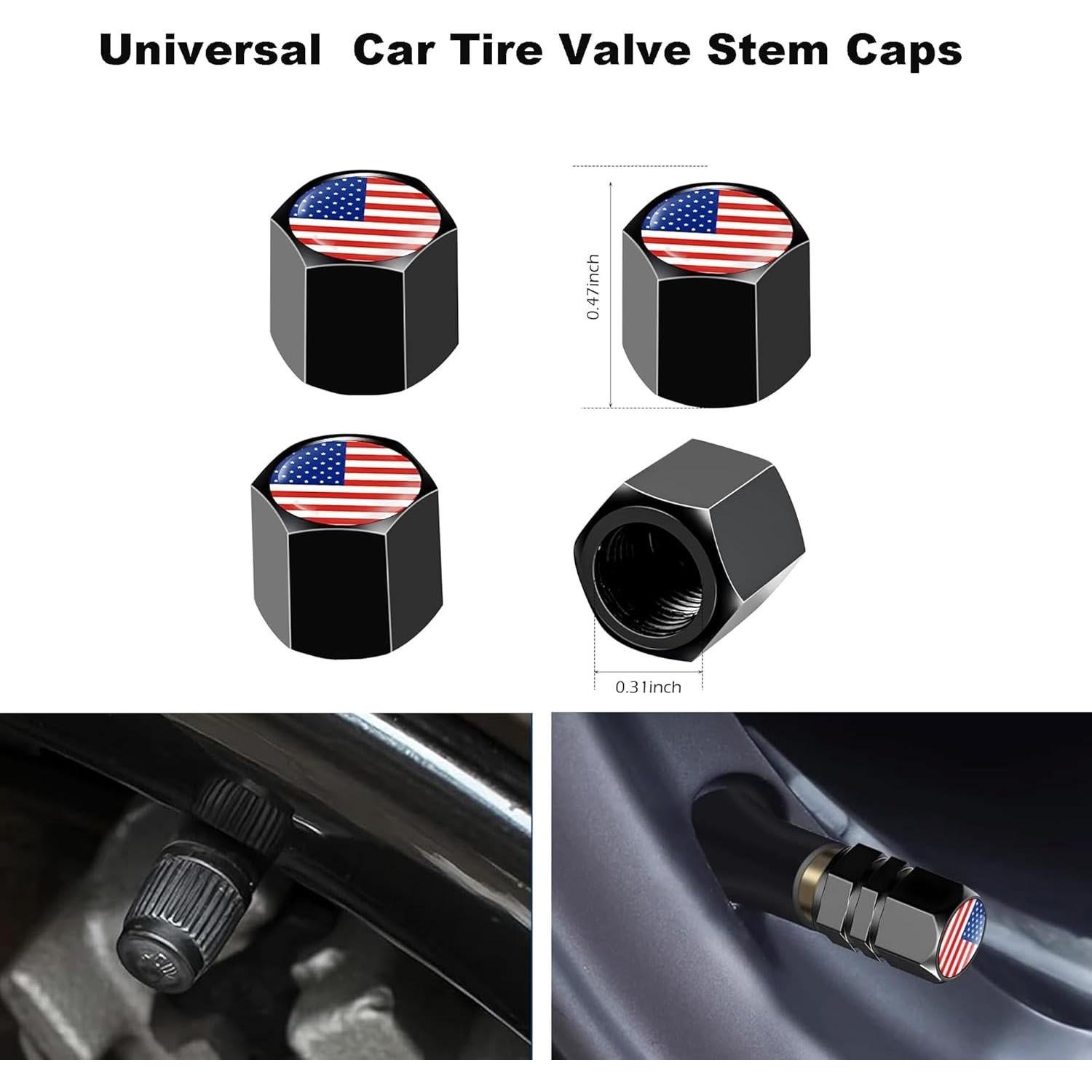 2 Marcos de Placa de Licencia Aluminio Yogrvner Bandera Americana