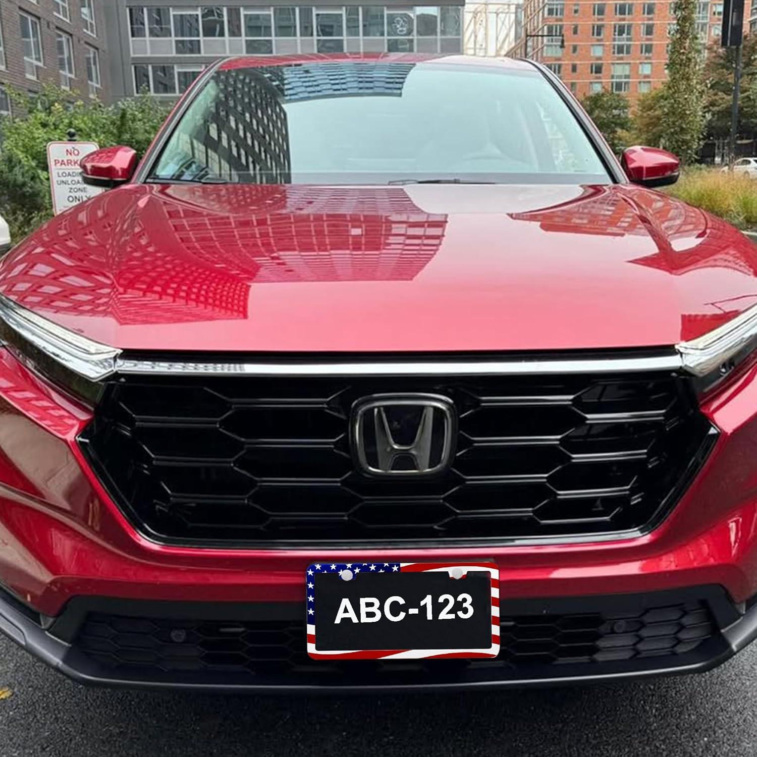 2 Marcos de Placa de Licencia Aluminio Yogrvner Bandera Americana