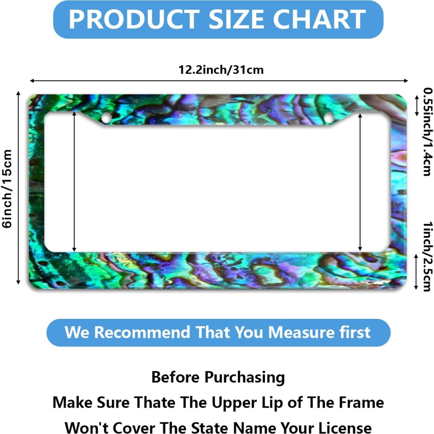 Marco de Placa de Licencia Acero Inoxidable Invincibleframe 30.99x16cm