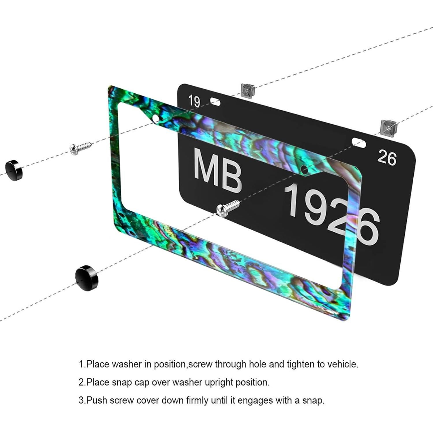 Marco de Placa de Licencia Acero Inoxidable Invincibleframe 30.99x16cm