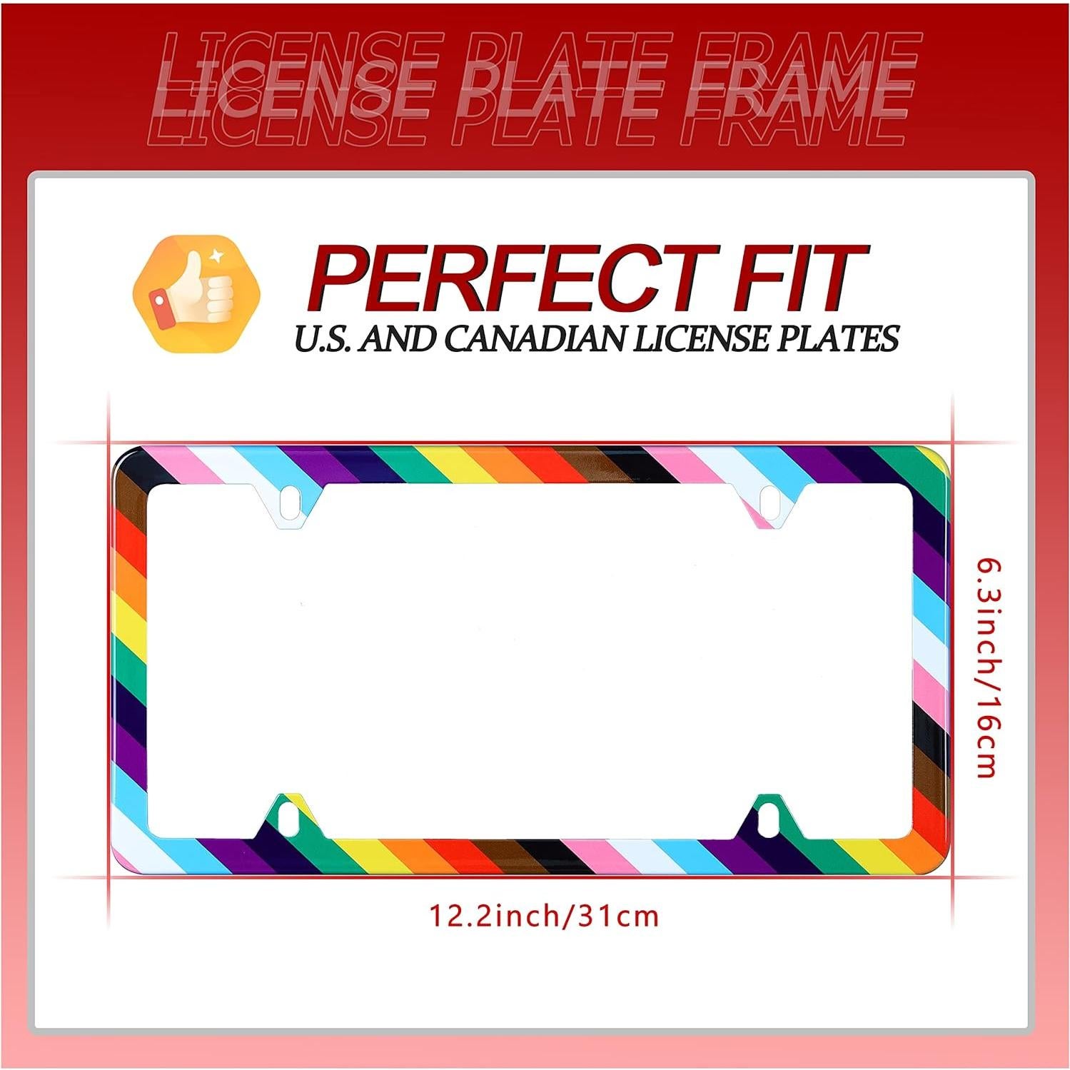 Marco de Placa de Licencia Arcoíris LGBT UNINDREM 31x16cm