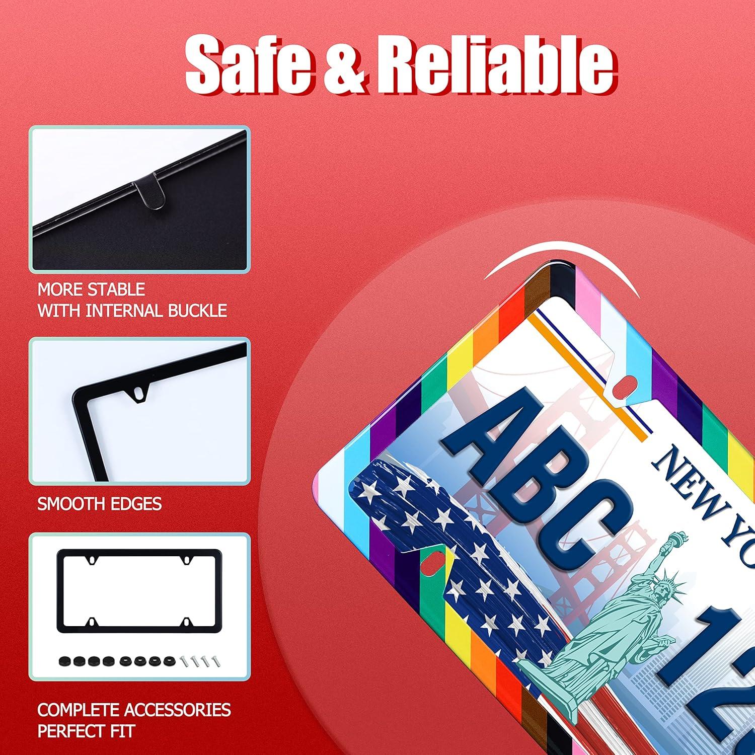 Marco de Placa de Licencia Arcoíris LGBT UNINDREM 31x16cm