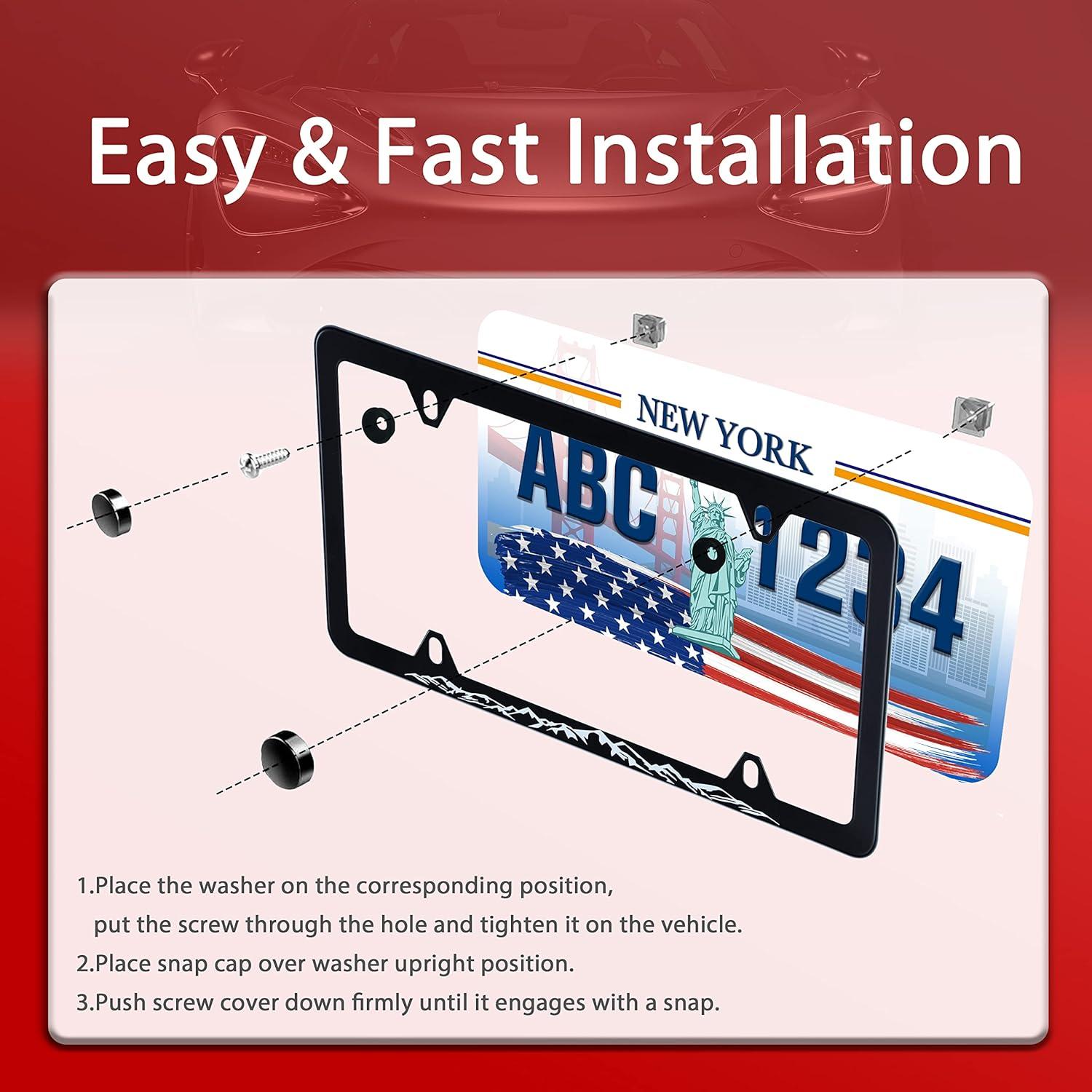 Marco de Placa de Licencia UNINDREM Acero Inoxidable 31x16cm