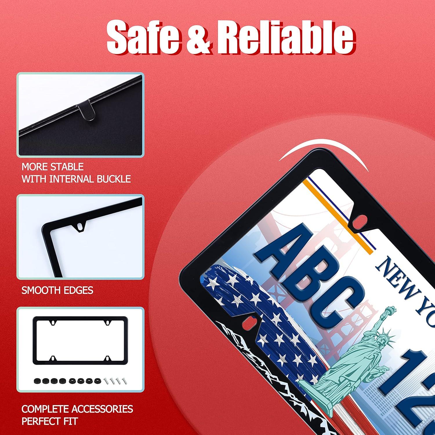 Marco de Placa de Licencia UNINDREM Acero Inoxidable 31x16cm