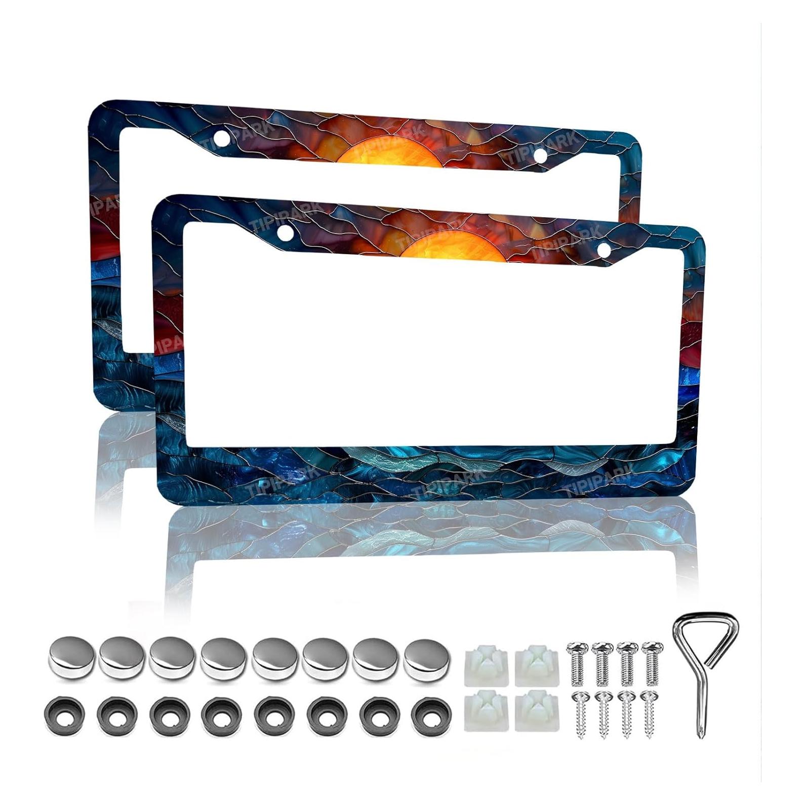 Marco de Placa de Licencia TIPIPARK Acero Inoxidable 2 Pzs