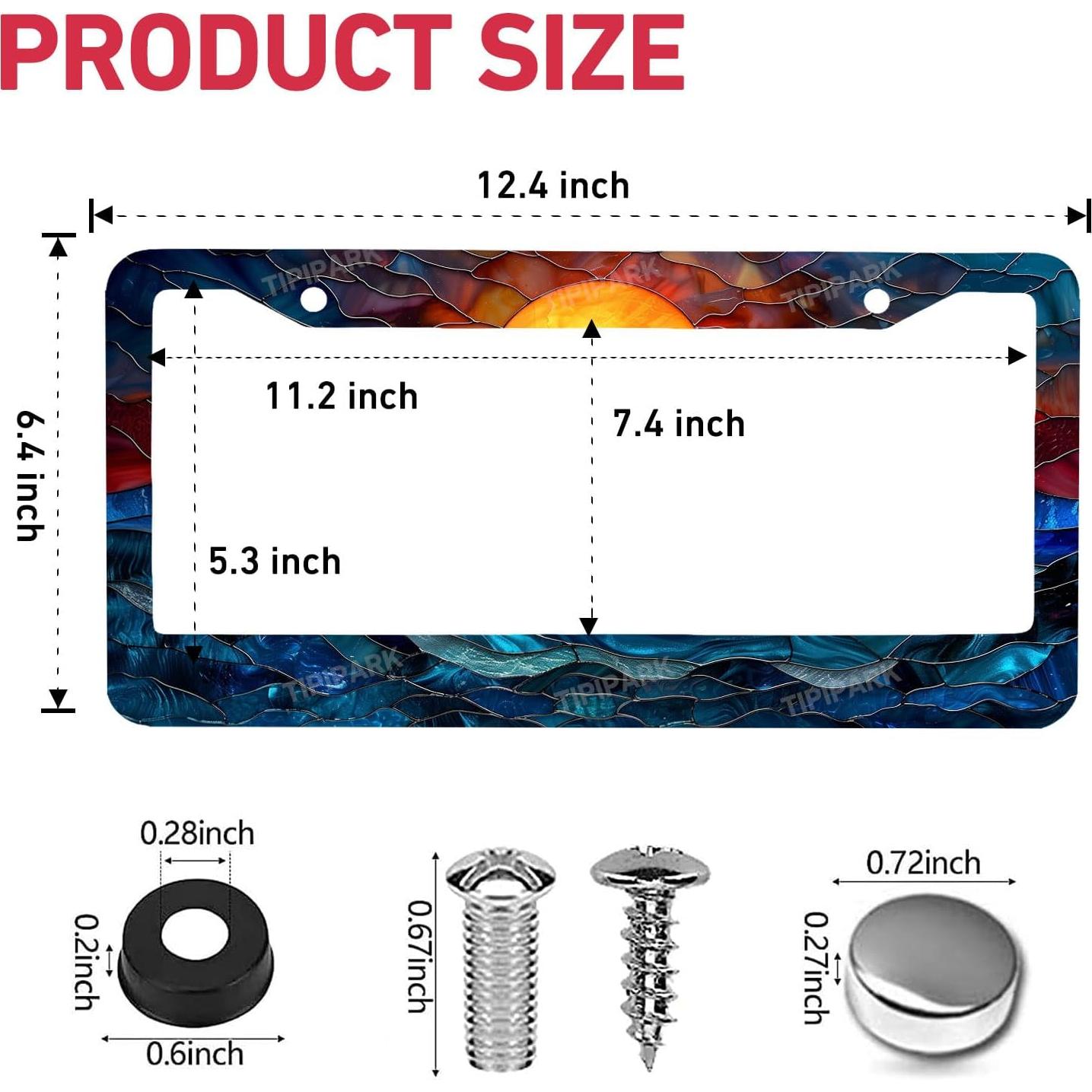 Marco de Placa de Licencia TIPIPARK Acero Inoxidable 2 Pzs