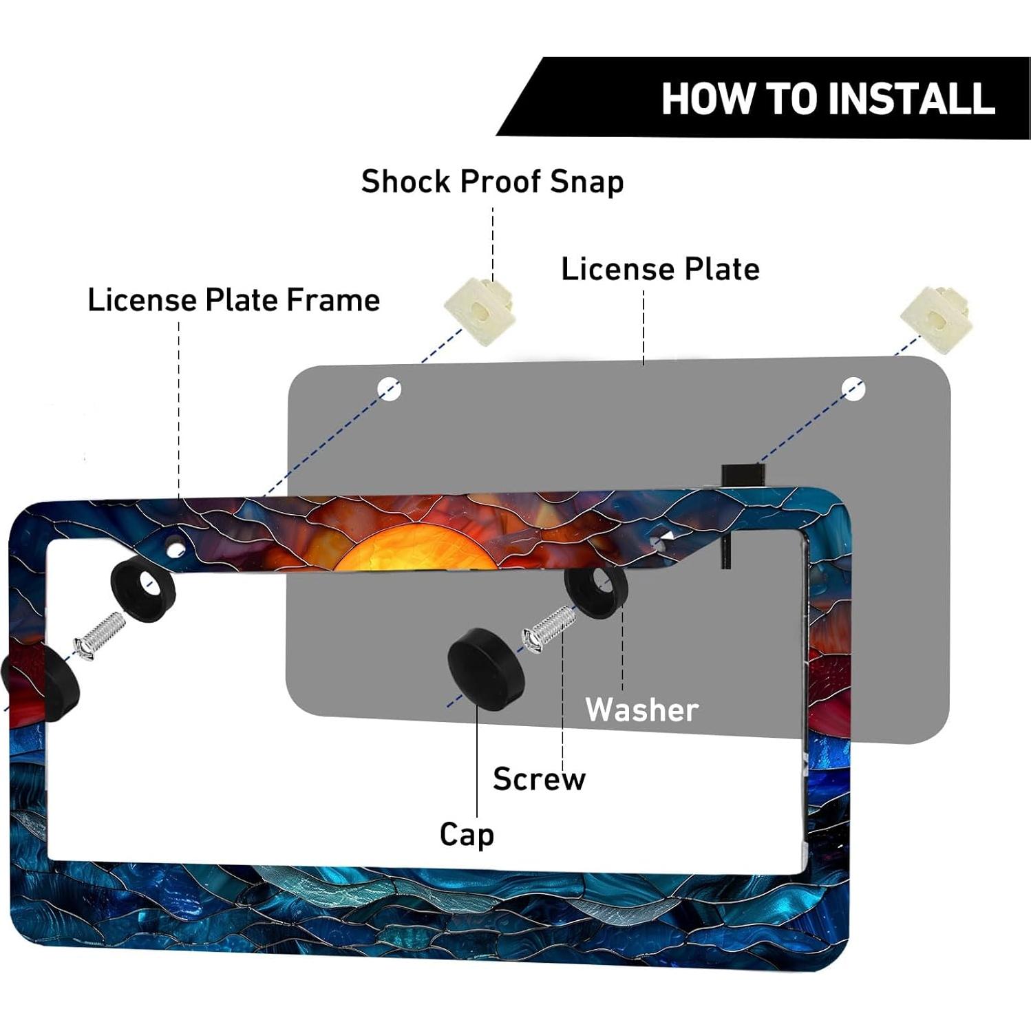 Marco de Placa de Licencia TIPIPARK Acero Inoxidable 2 Pzs