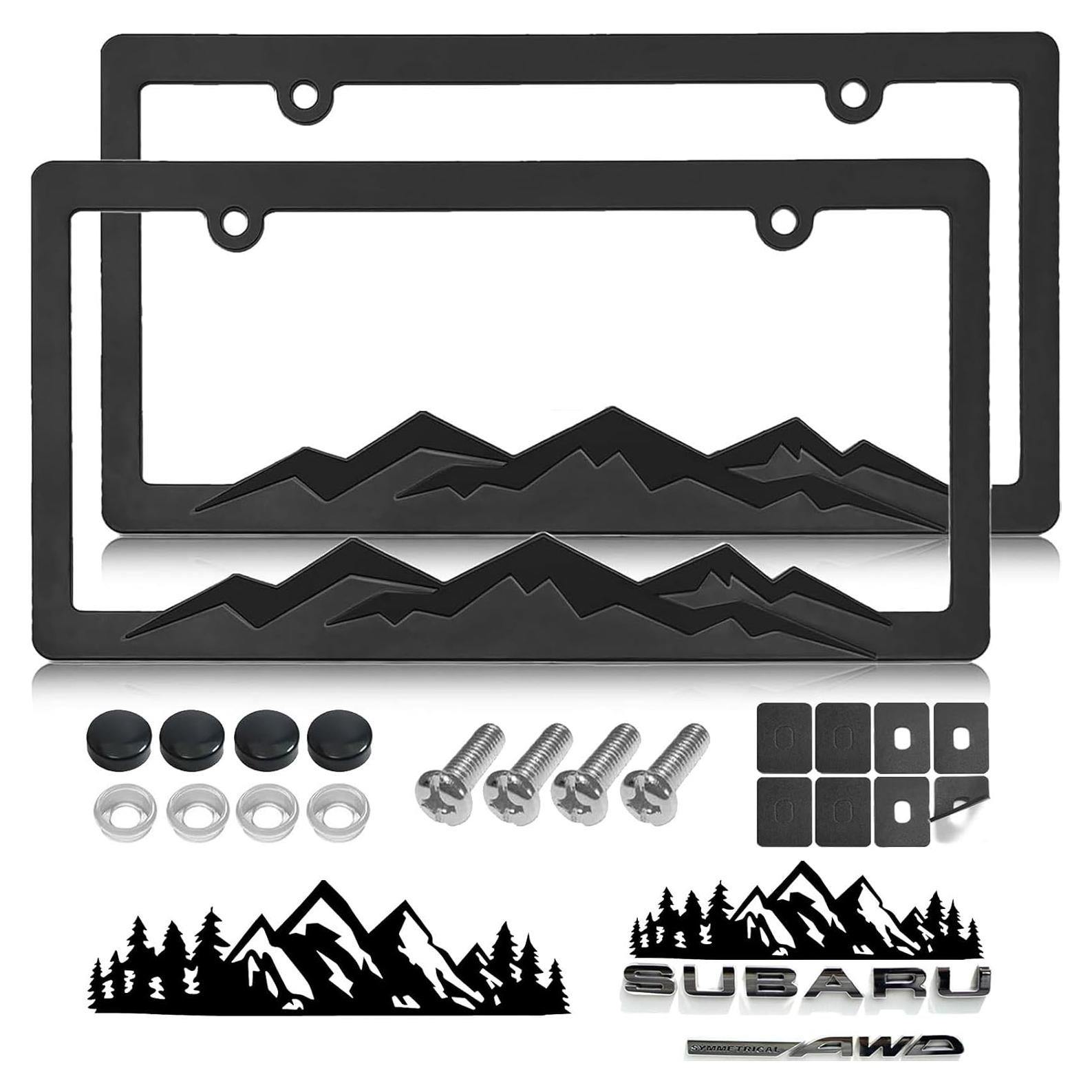 Marcos de Placas de Licencia 3D GNSZSN Negro Universal