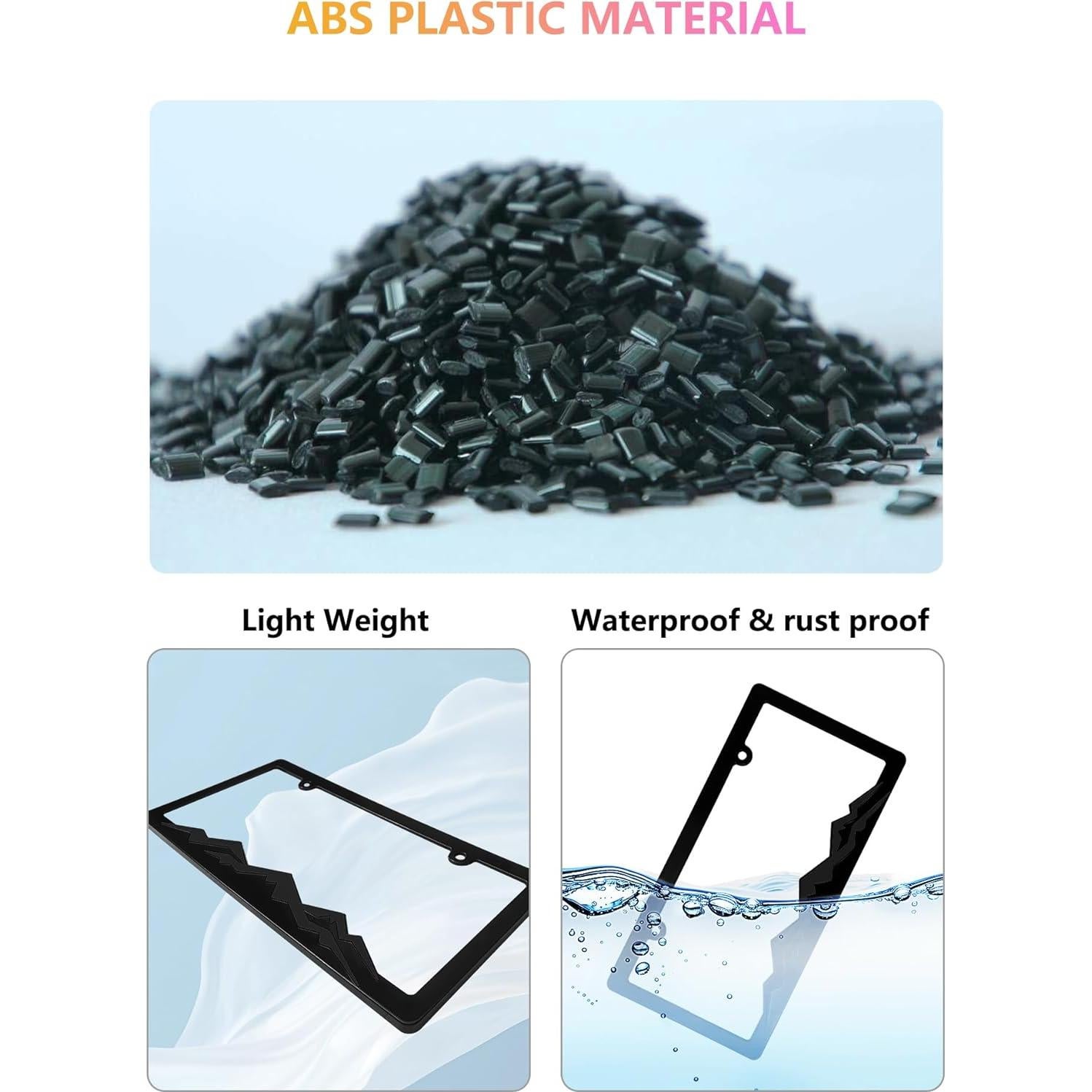 Marcos de Placas de Licencia 3D GNSZSN Negro Universal