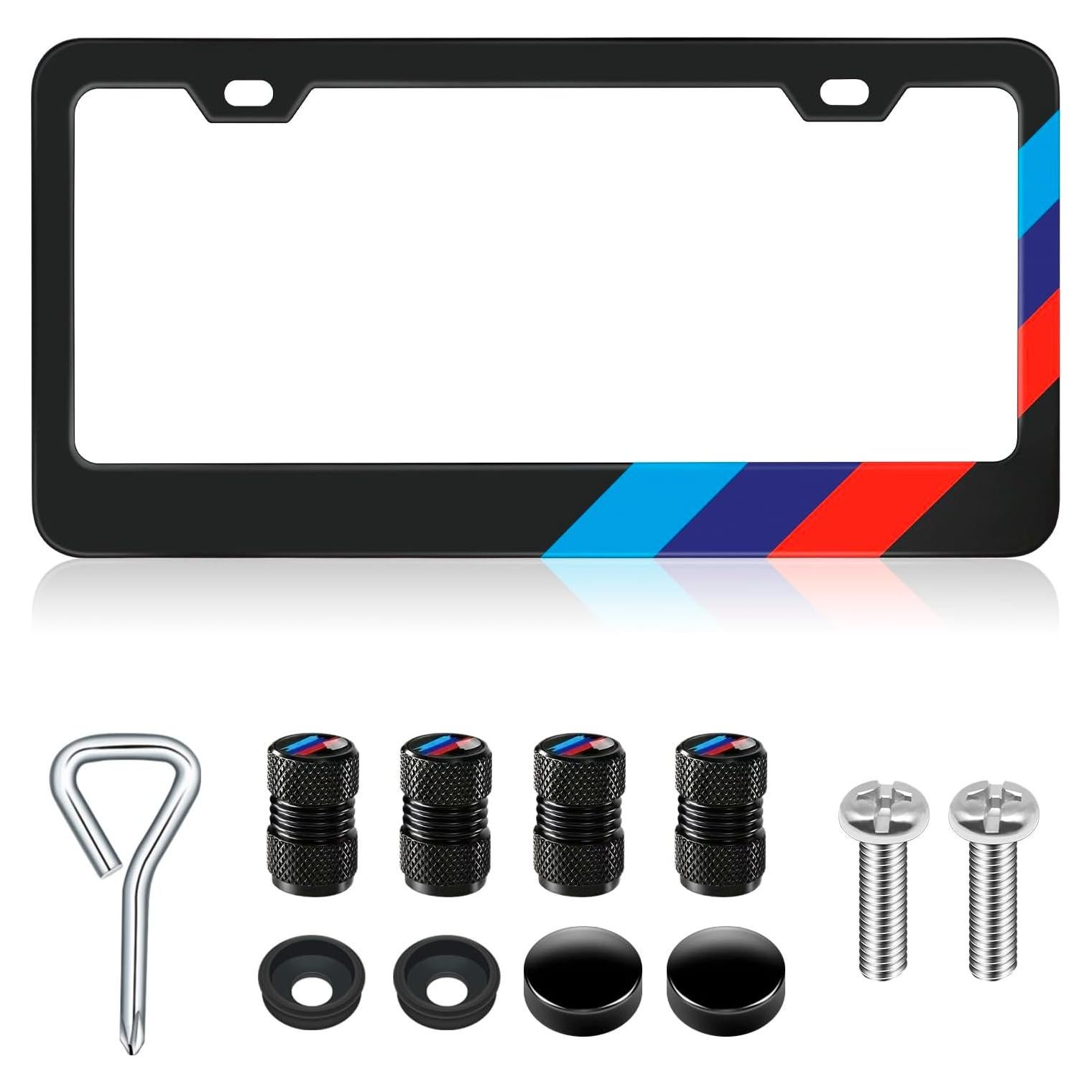 Marco de Placa de Licencia KENTUTO BMW Aluminio Negro Mate