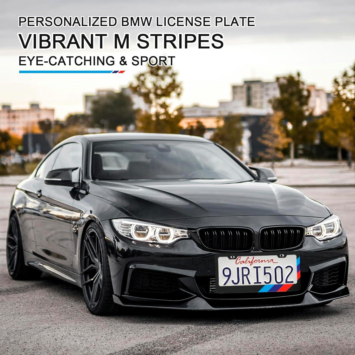 Marco de Placa de Licencia KENTUTO BMW Aluminio Negro Mate