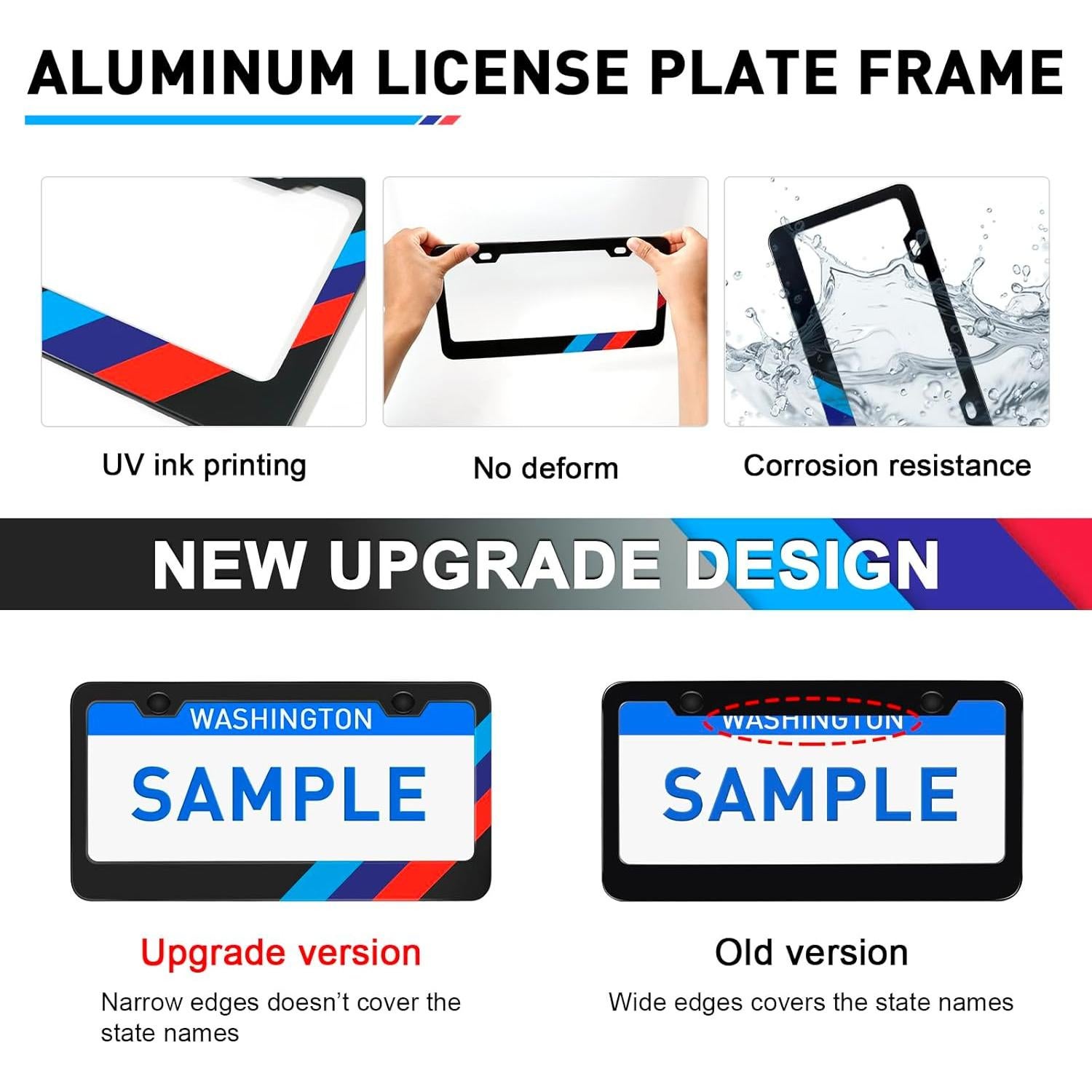 Marco de Placa de Licencia KENTUTO BMW Aluminio Negro Mate