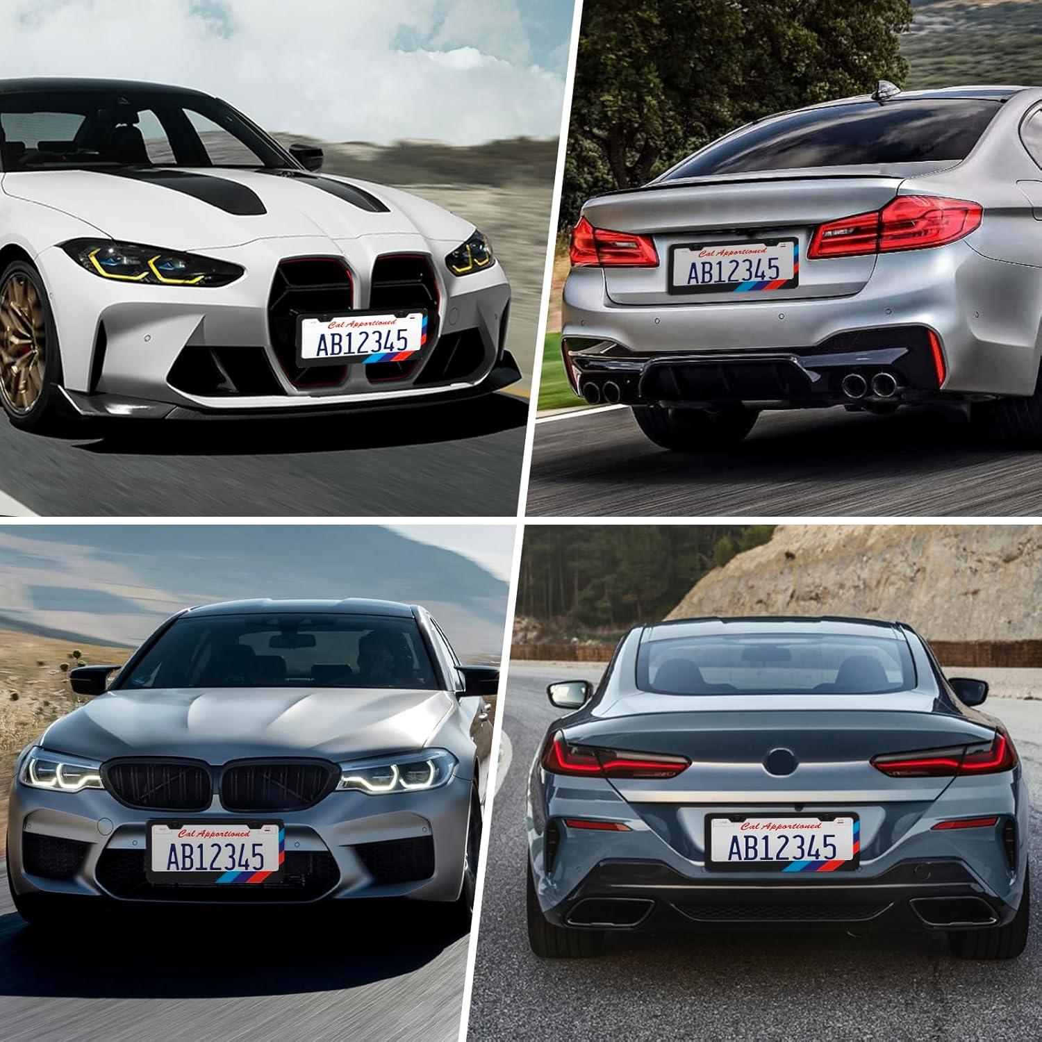 Marco de Placa de Licencia KENTUTO BMW Aluminio Negro Mate