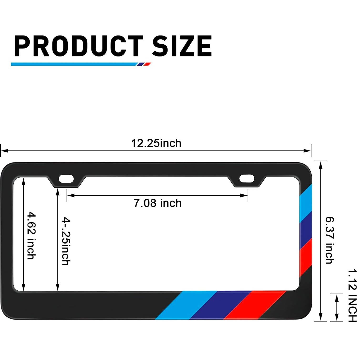 Marco de Placa de Licencia KENTUTO BMW Aluminio Negro Mate