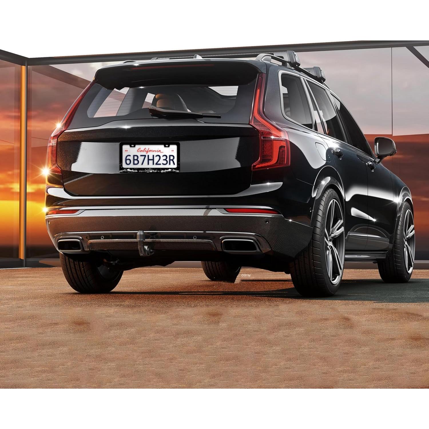 Marco de Placa de Licencia RTINRAN Montañas 30.48x15.24 cm Acero Inoxidable