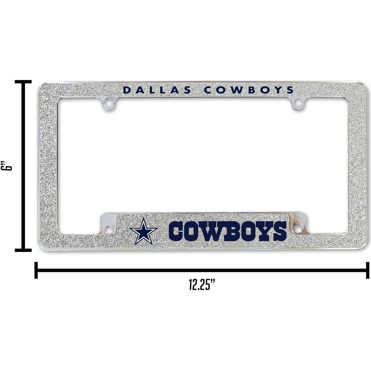 Marco de Placa de Licencia de Cromo Rico Industries AFCGL - Dallas Cowboys