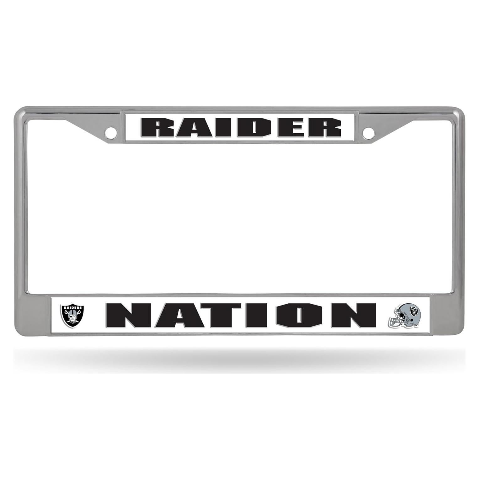 Marco de Placa de Licencia Cromado NFL Las Vegas Raiders 15x31cm